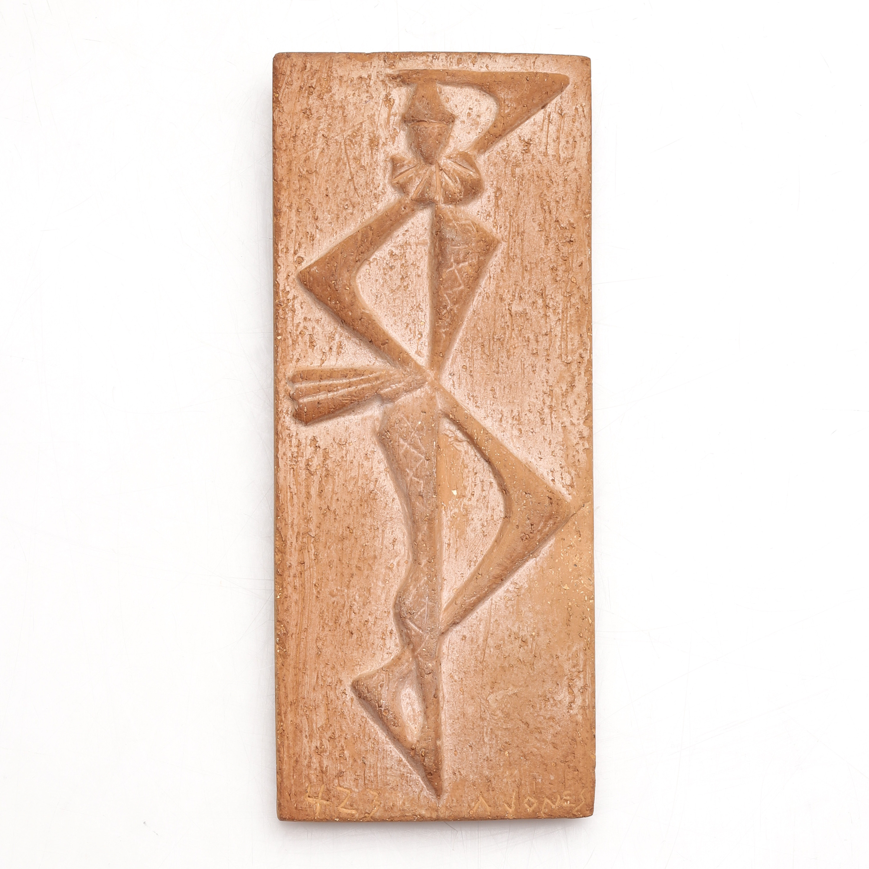 ARNE JONES. Väggrelief, terrakotta, signerad och numrerad 423.