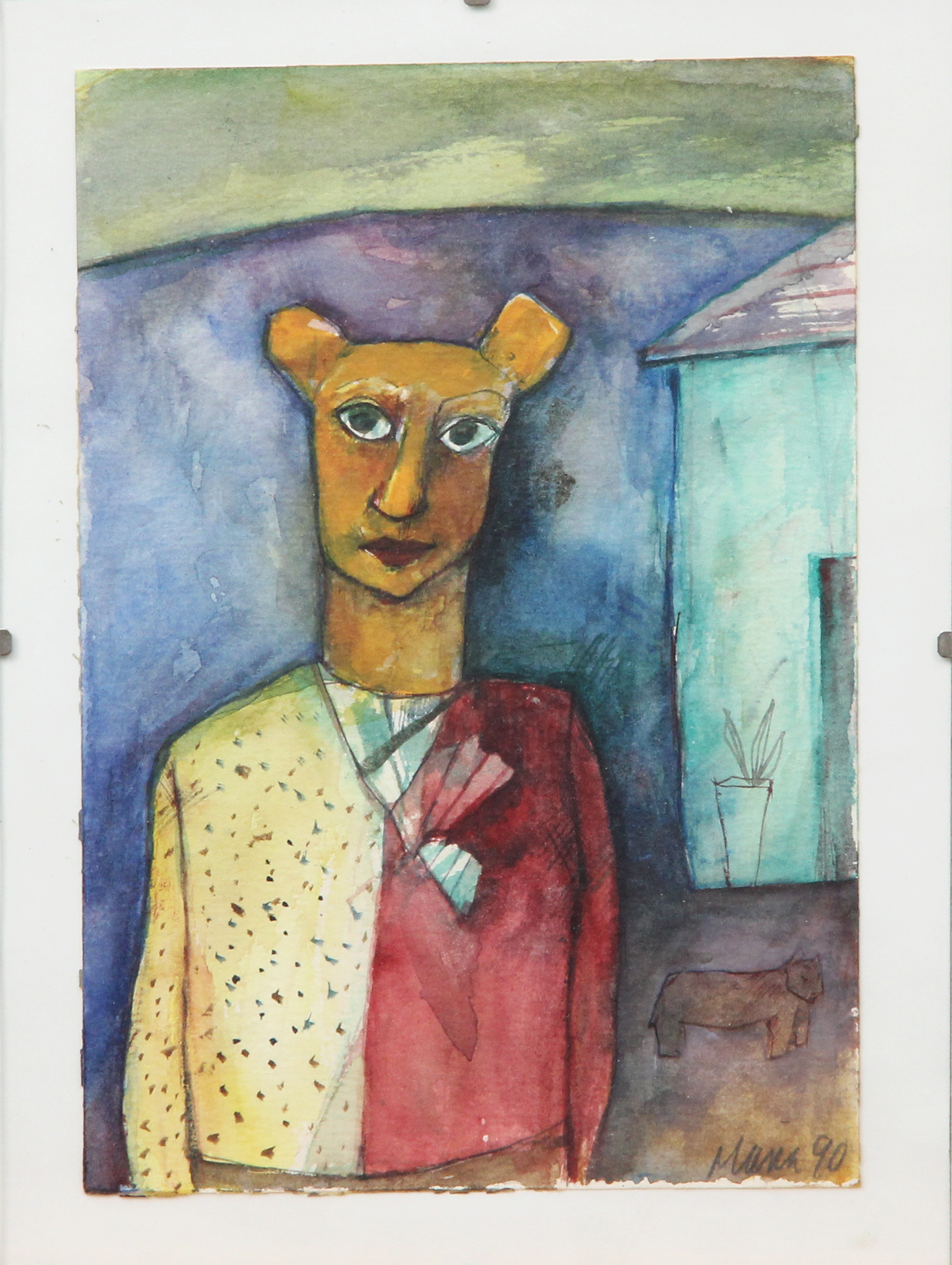 MÅNA LAGERHOLM. AKVARELL, på papper, signerad.