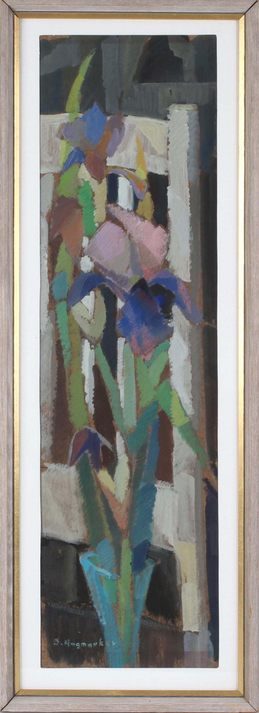 SVEN HAGMARKER. Blomster, gouache på papper, signerad.