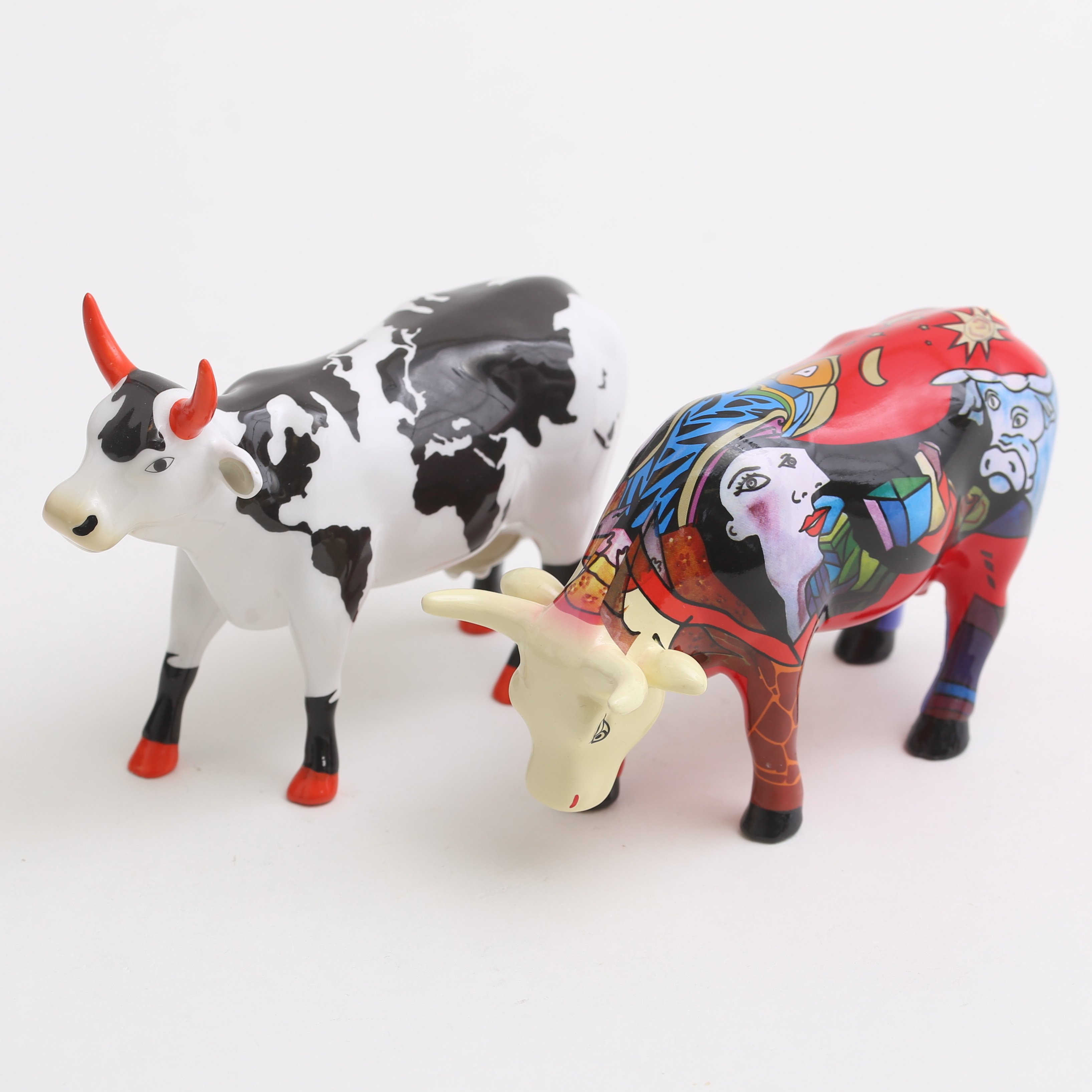 FIGURINER, 2 st, "Cow Parade", konstmassa, 2002/2007.