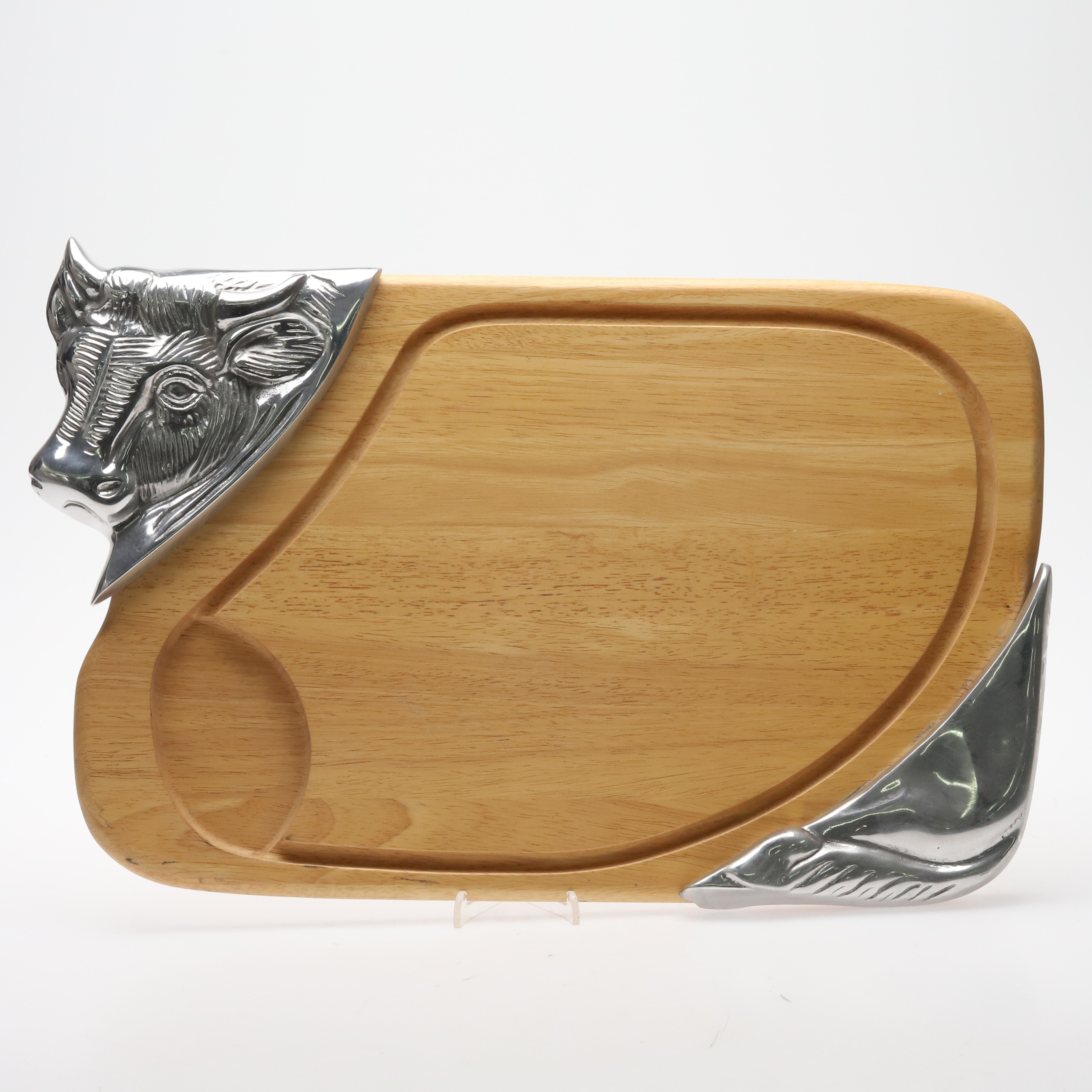 SKÄRBRÄDA för kött, trä & vitmetall, 1900-talets andra hälft.