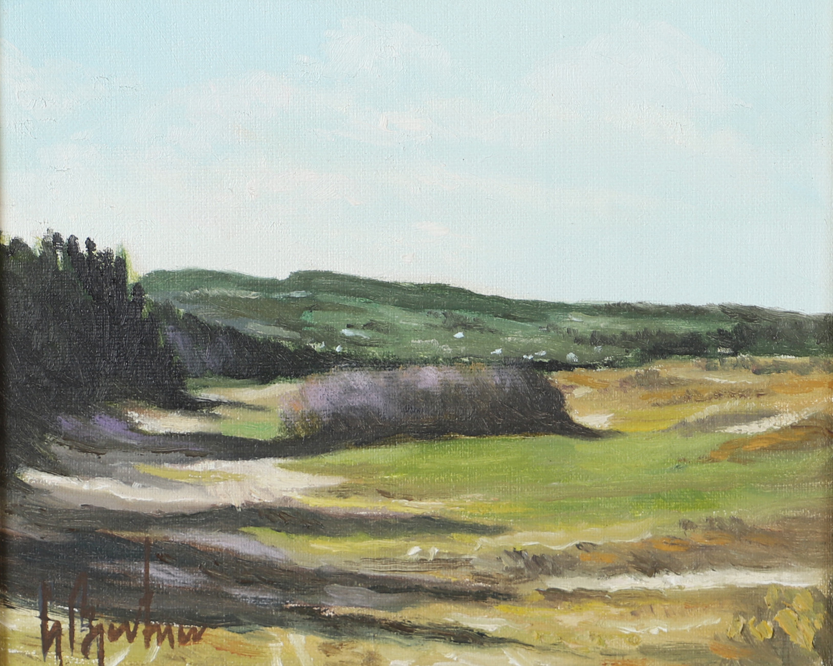 GÖTE BJERTNER. Landskap, olja på duk, signerad G. Bjertner.