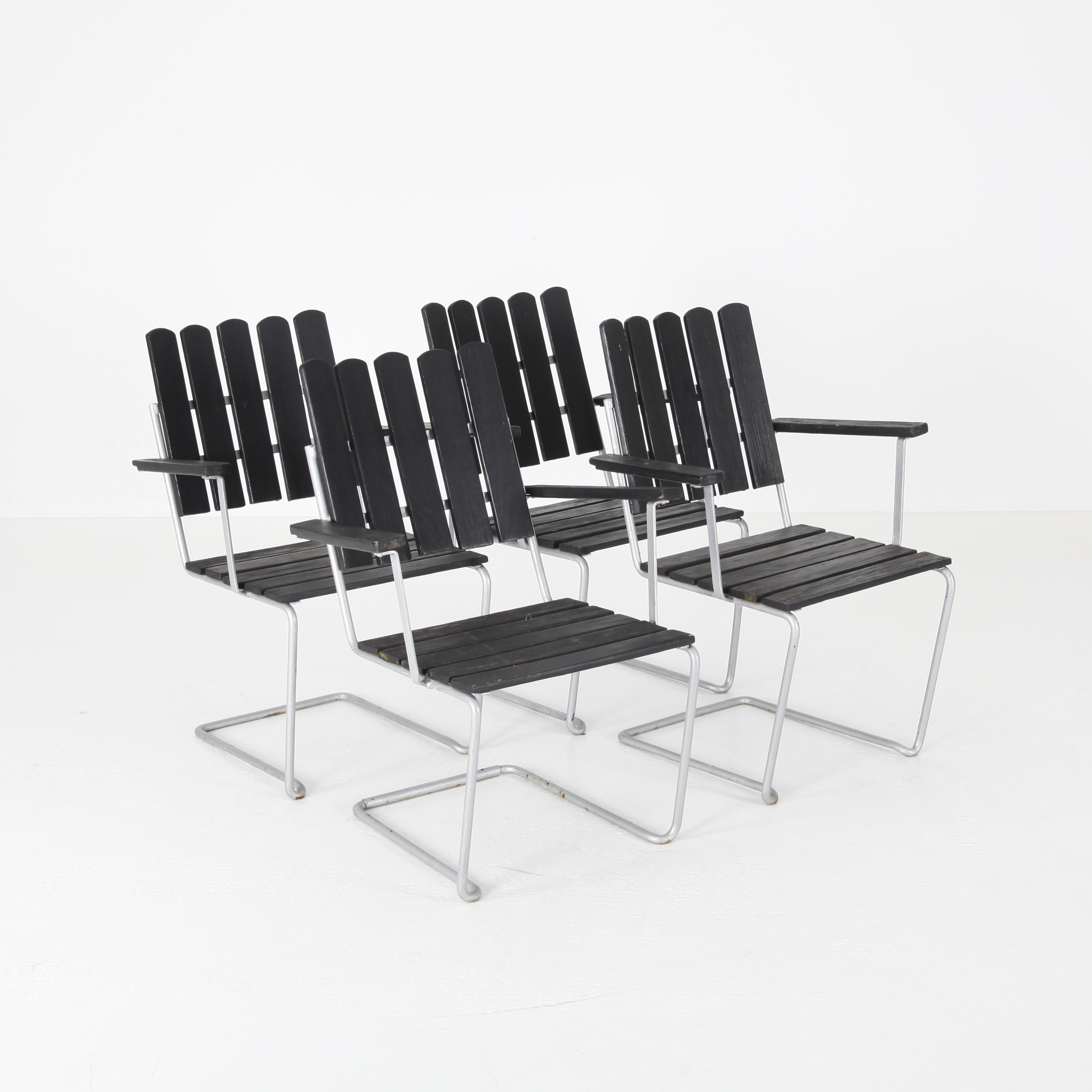 TRÄDGÅRDSSTOLAR, 4 st, Sverige 1900-talets andra hälft.