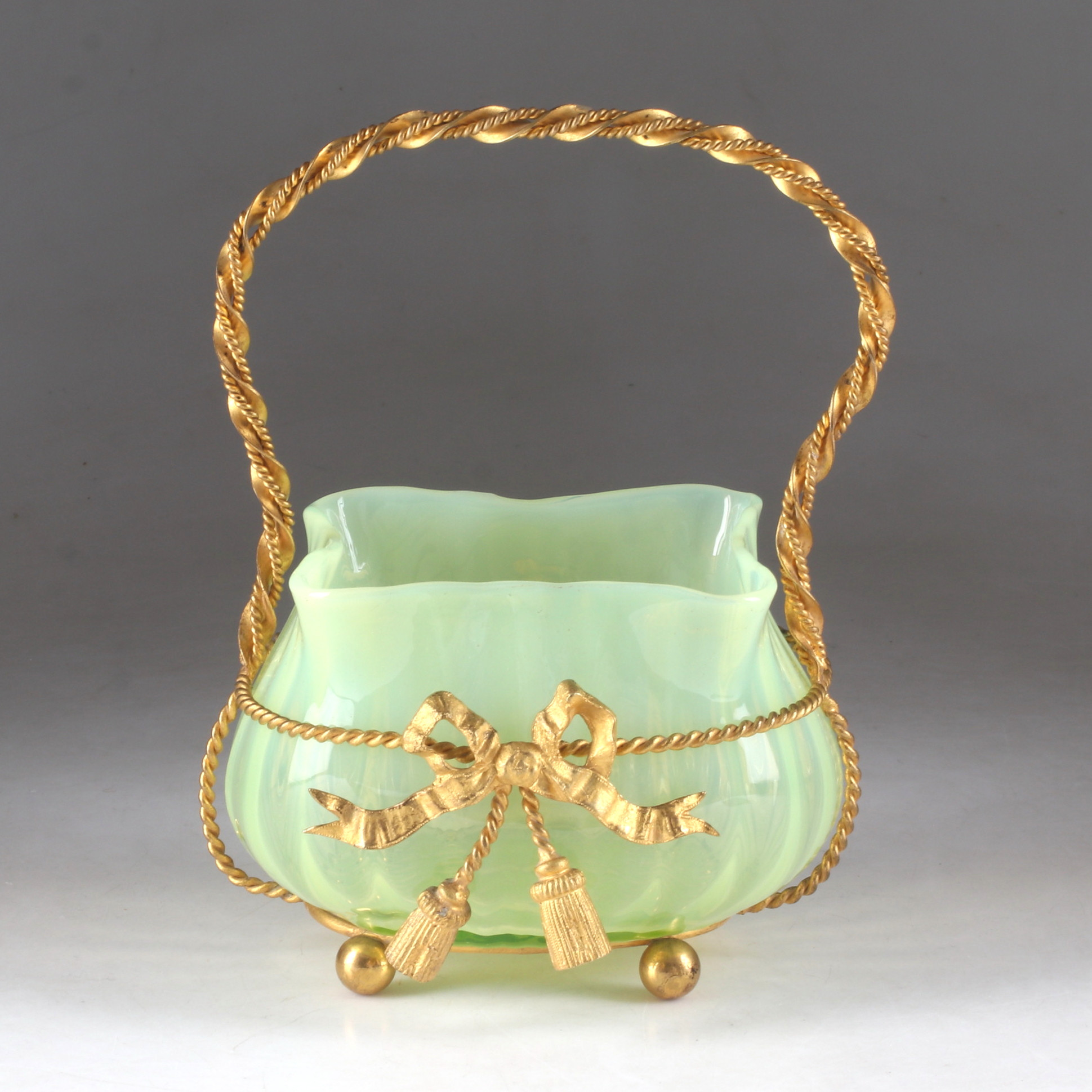 BRÖLLOPPSSKÅL, glas och metall, empirestil, 1900-tal.