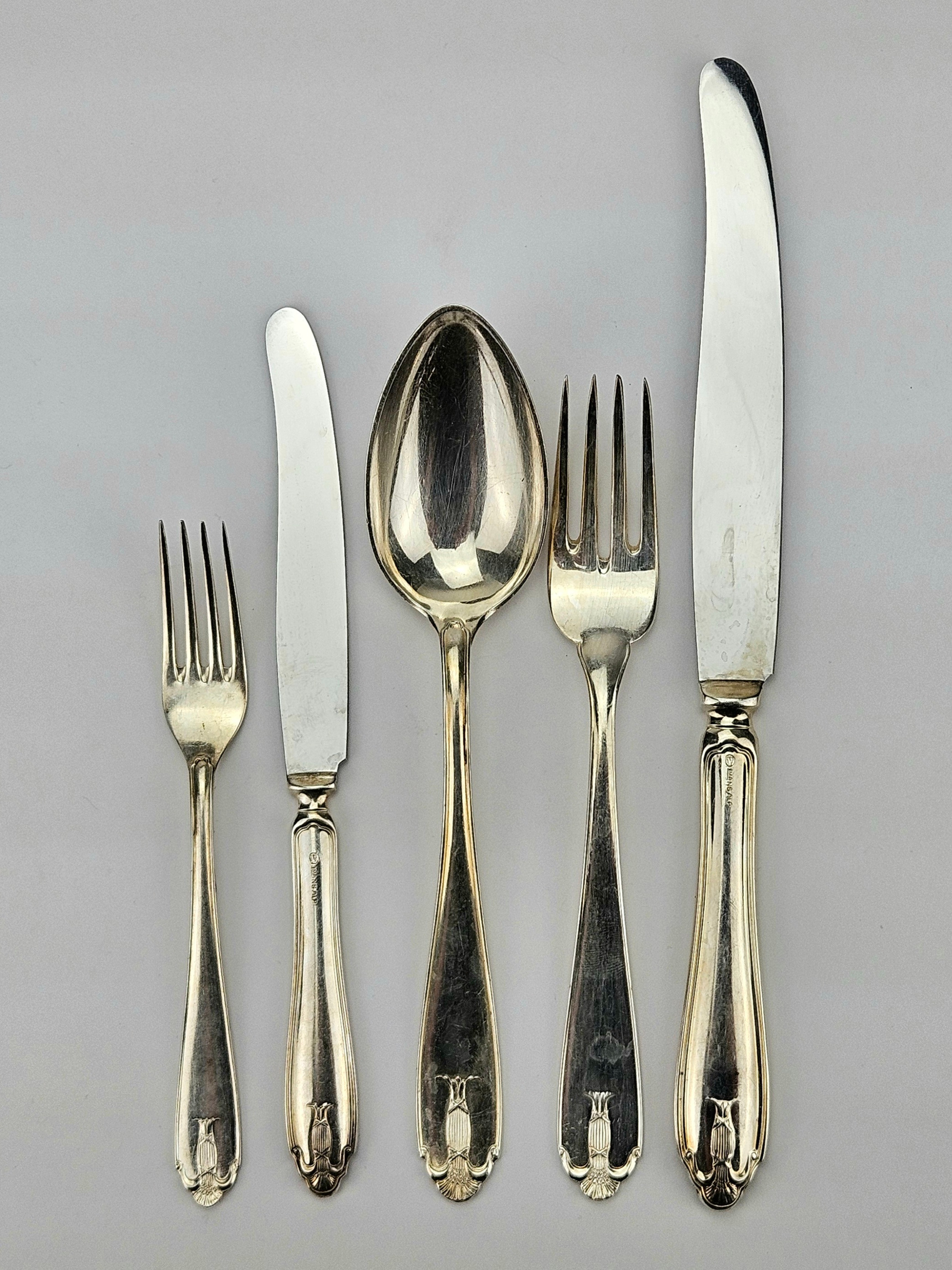 BESTICK, 48 delar, nysilver, "Vasa", 1900-tal.