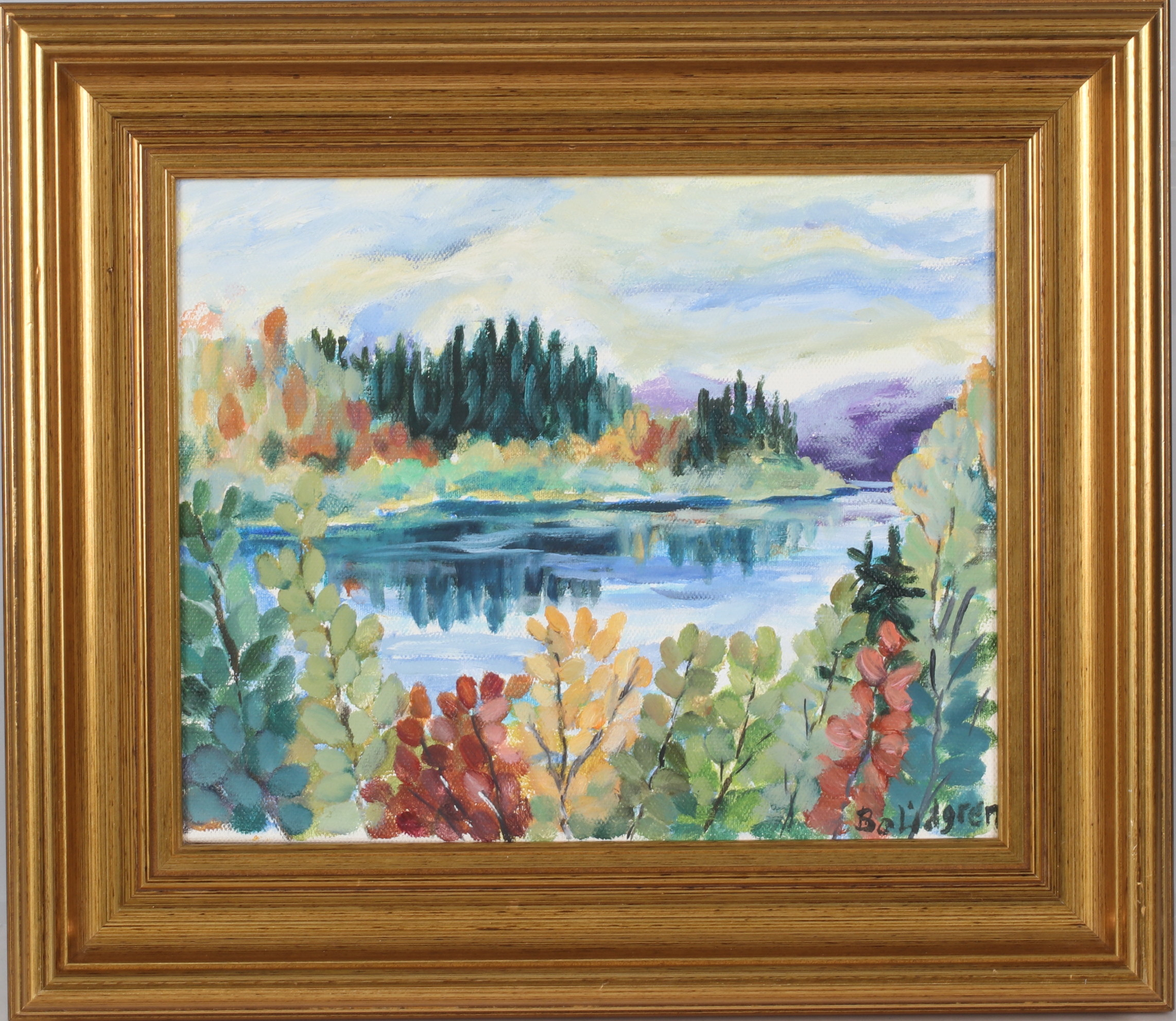 BO LIDGREN. Landskapsmotiv, olja på duk, signerad.