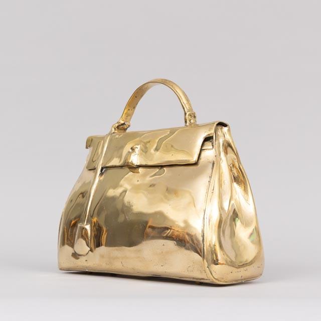 SKULPTUR, "Kelly", efter Hermès, guldpatinerad brons, stämplad Art People Gallery Sweden.