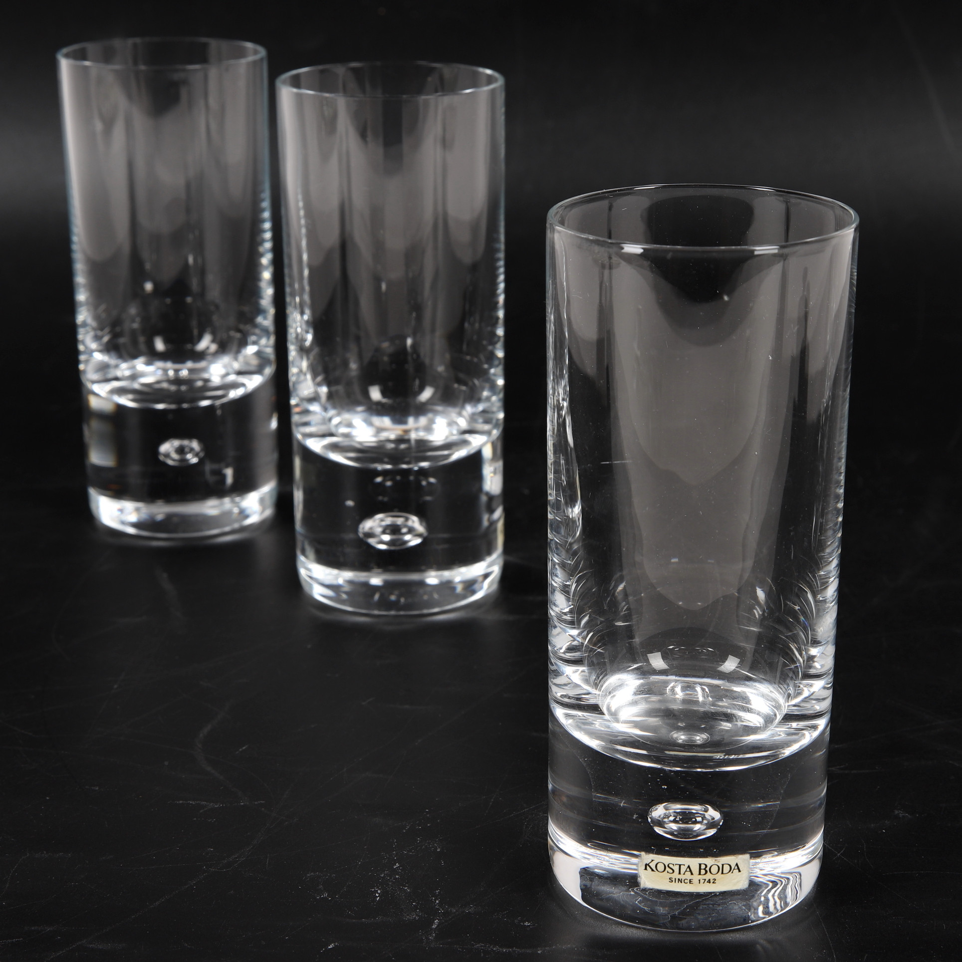 WALTER HICKMAN. Tumblerglas, 14 st, "Pippi", Kosta Boda.