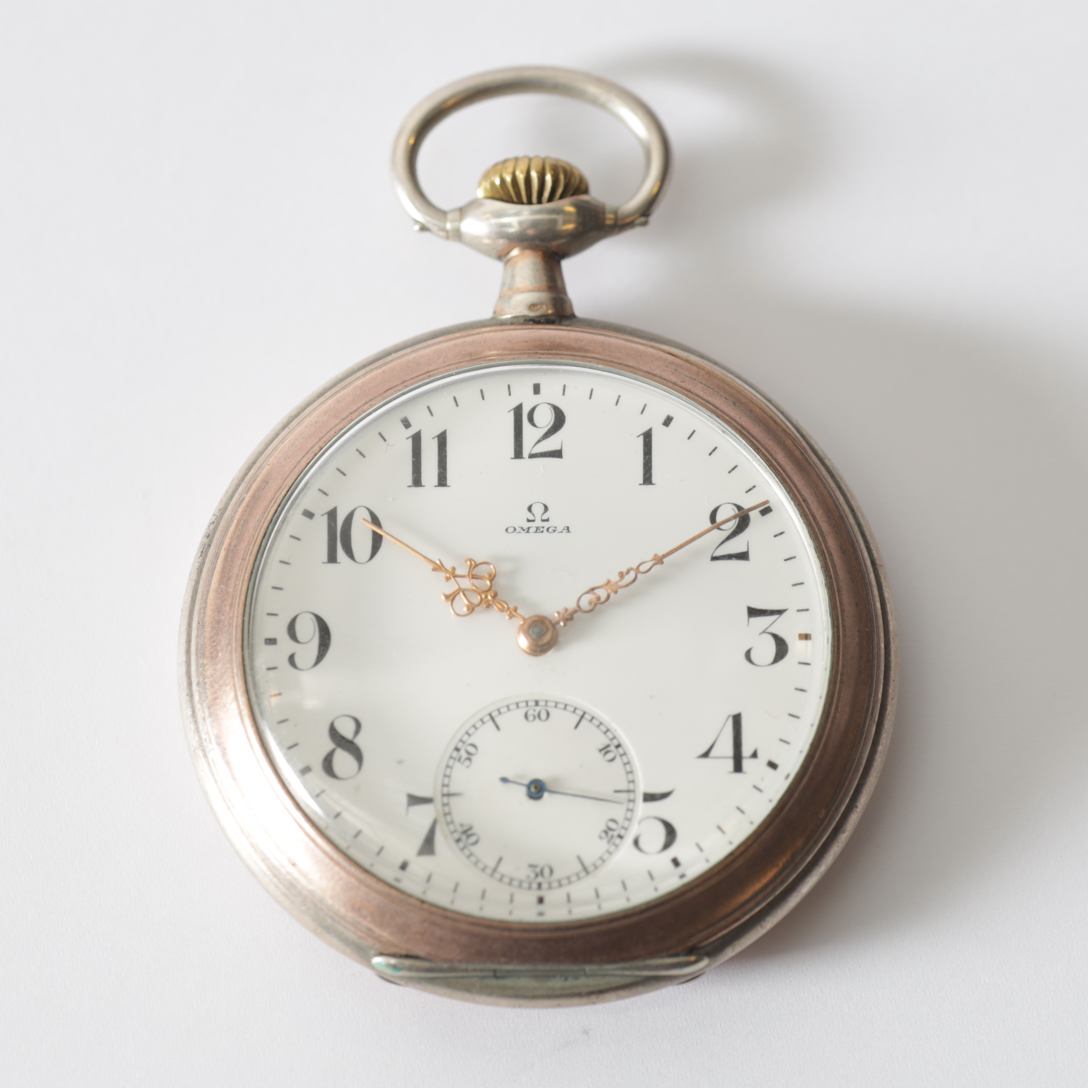 FICKUR, silver, Omega, 1900-talets början.