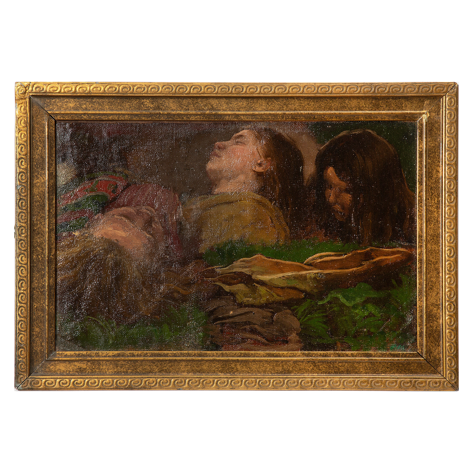 AUGUST MALMSTRÖM. Studie av tre flickhuvuden.