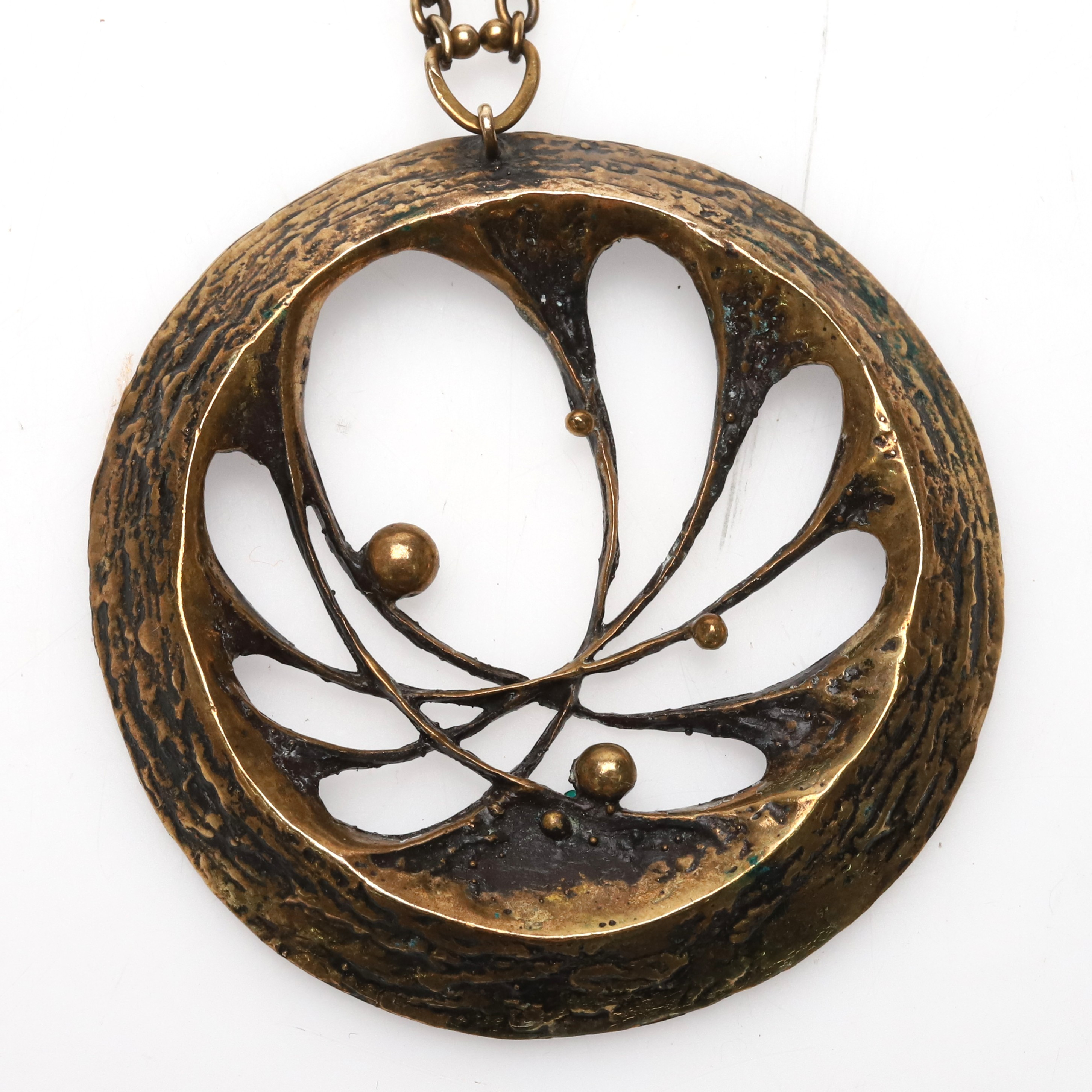 COLLIER. Brons, "Spider Web", design Karl Laine, Finland.