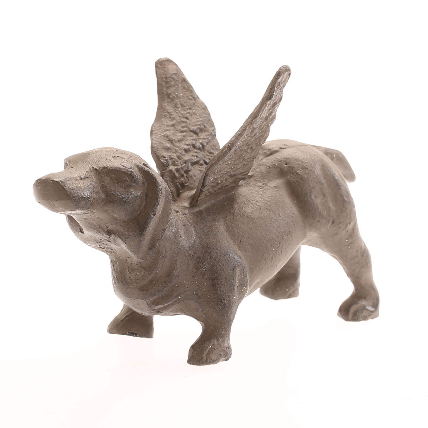 SKULPTUR, gjutjärn, bevingad tax, samtida.