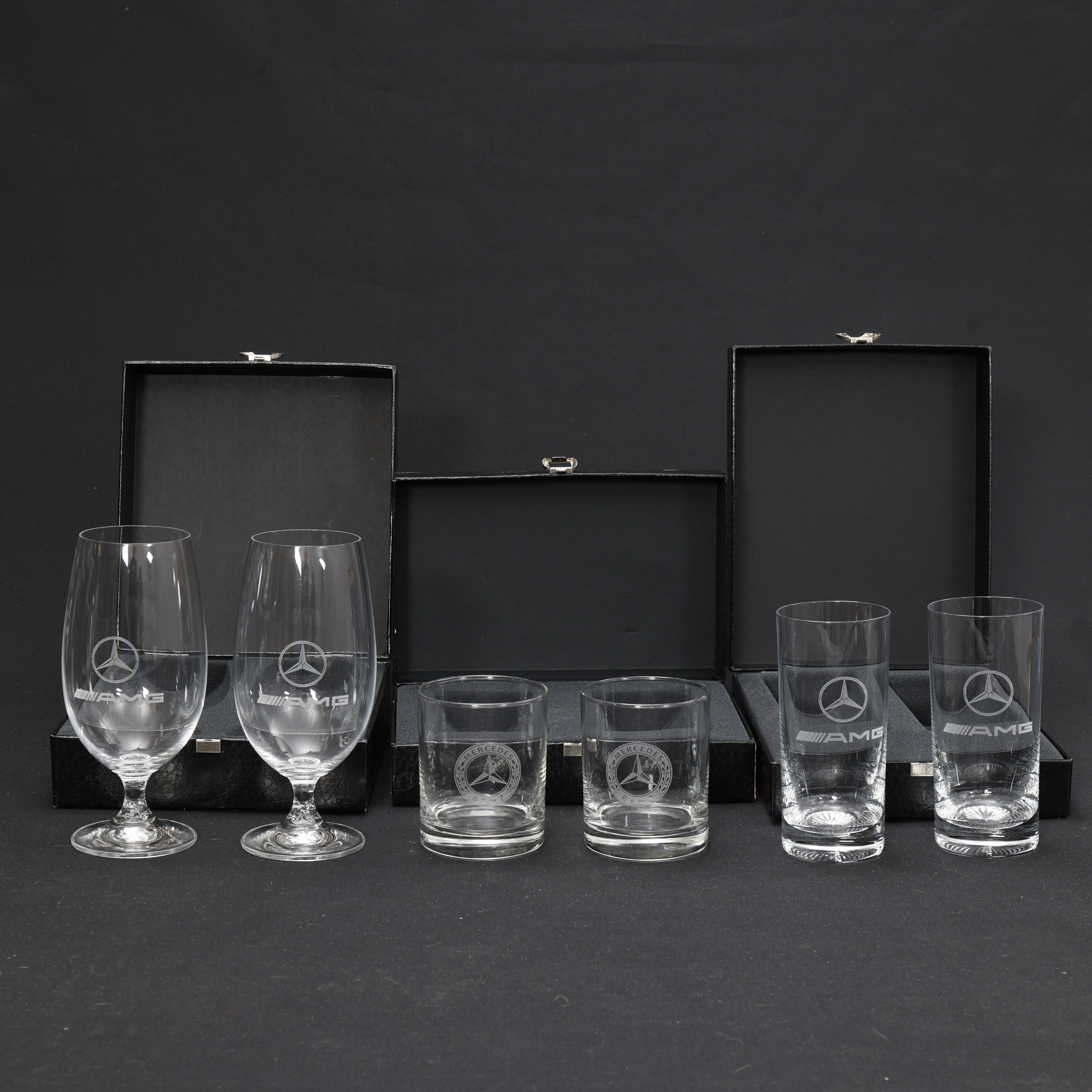 GLAS, 6 stycken, oanvända i förpackning, Mercedes loggan på.