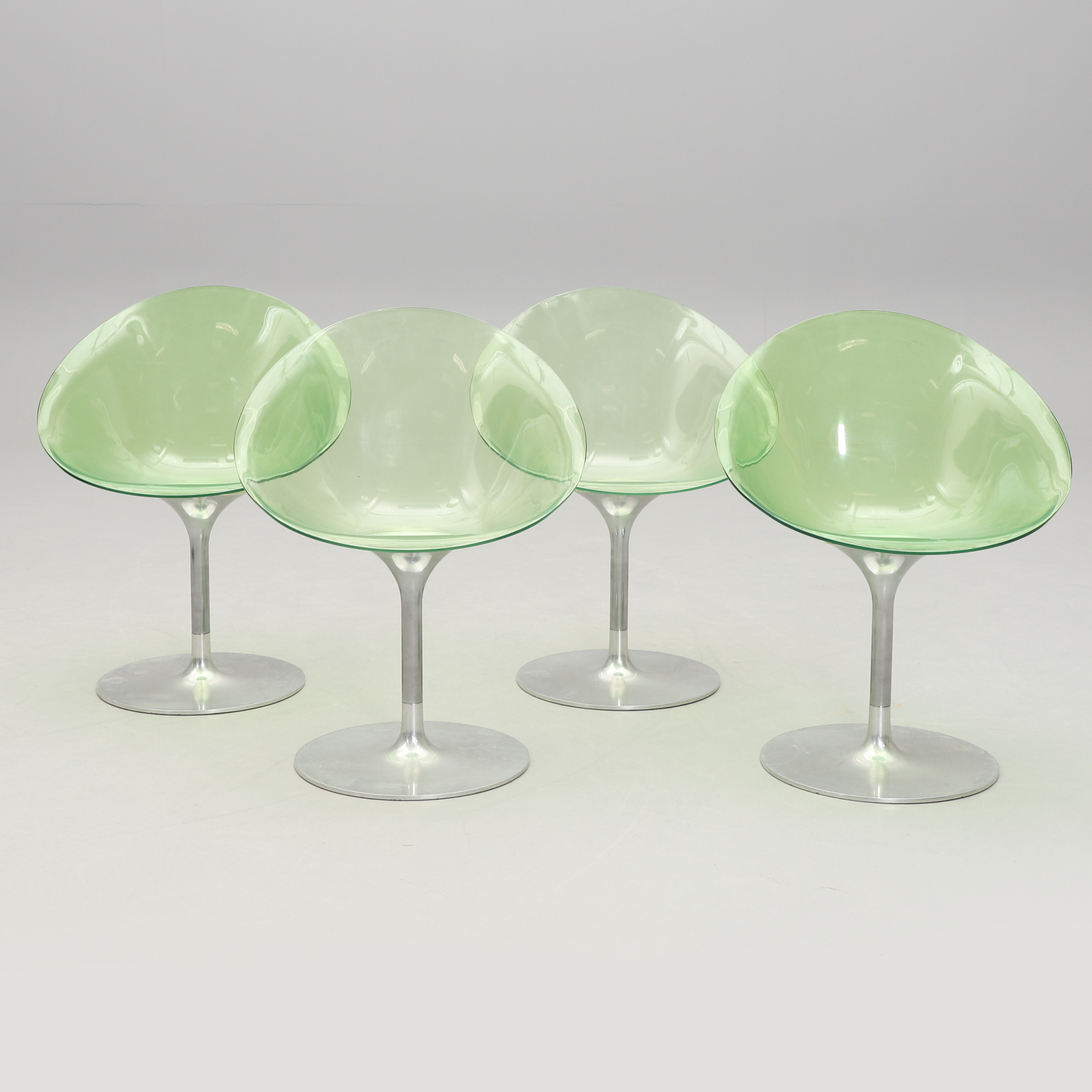 PHILIPPE STARCK. STOLAR, 4 st, snurrbara, "Eros", Kartell, Italien.