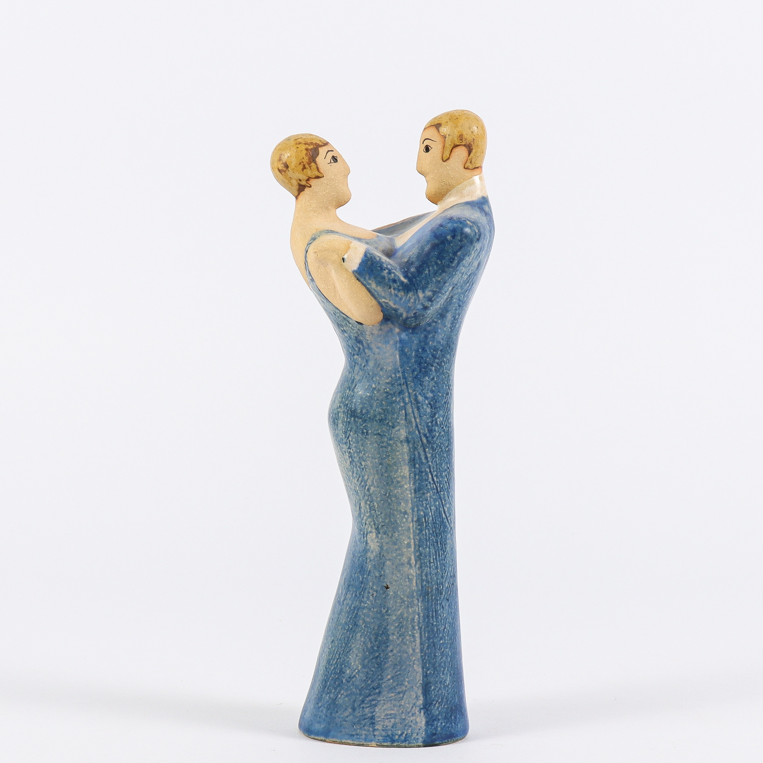 LISA LARSON. "Dansande par", stengods, nr 225 av 600, Gustavsberg.