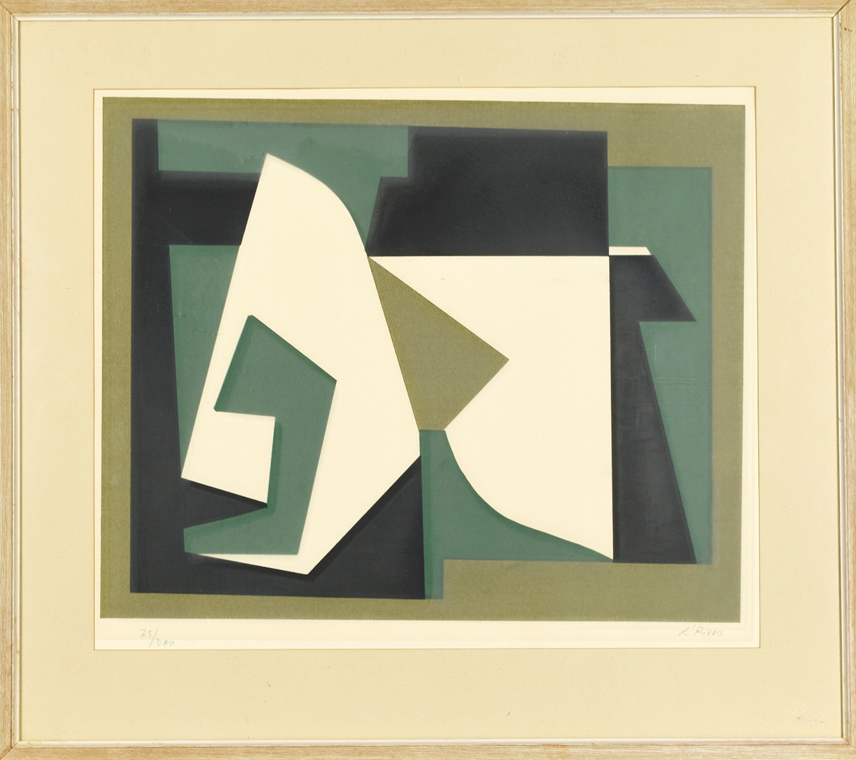 LEIDA RIVES-ELFVÉN. Färglitografi, Signerad, 1977.