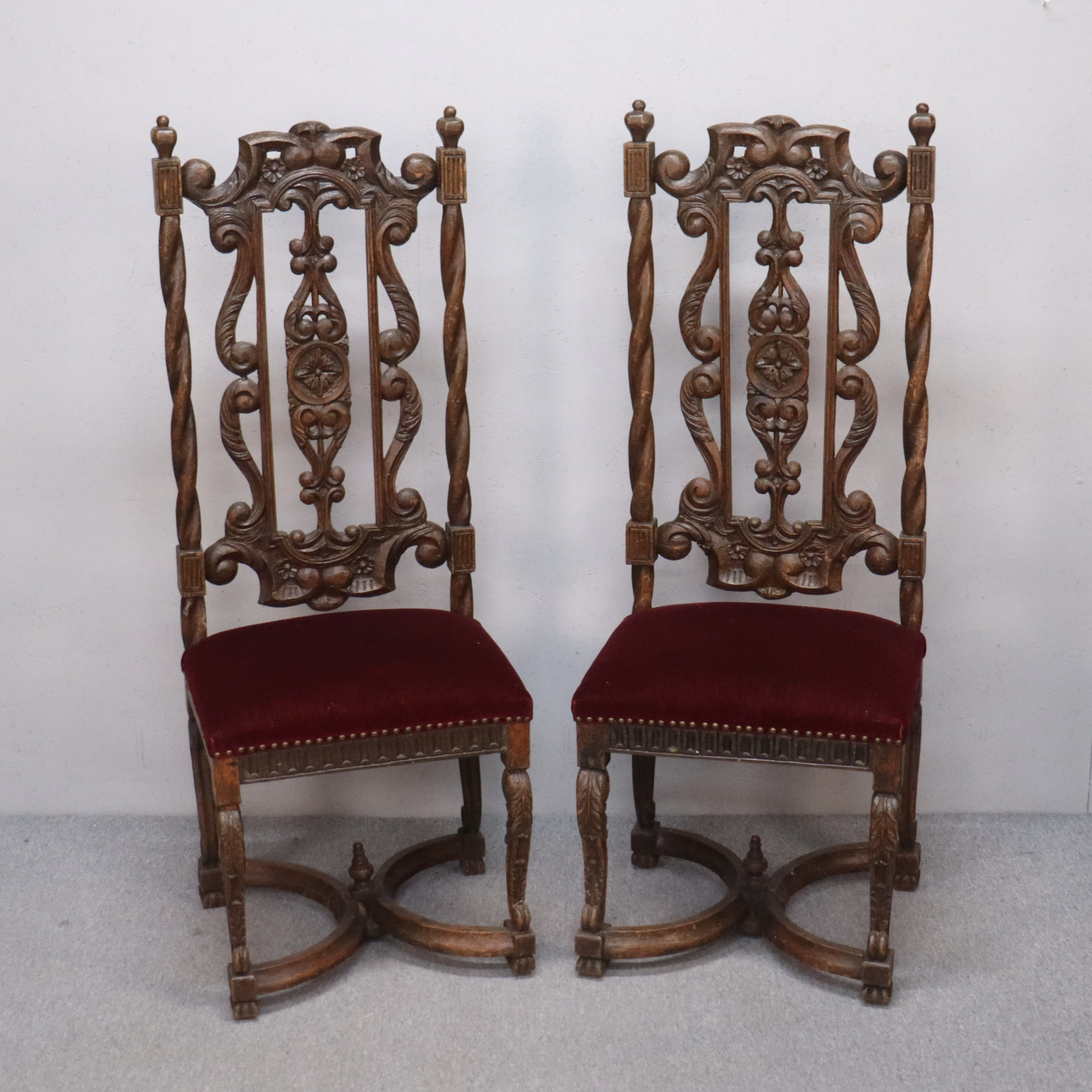 STOLAR, barockstil, 1800/1900-tal, 1 par.