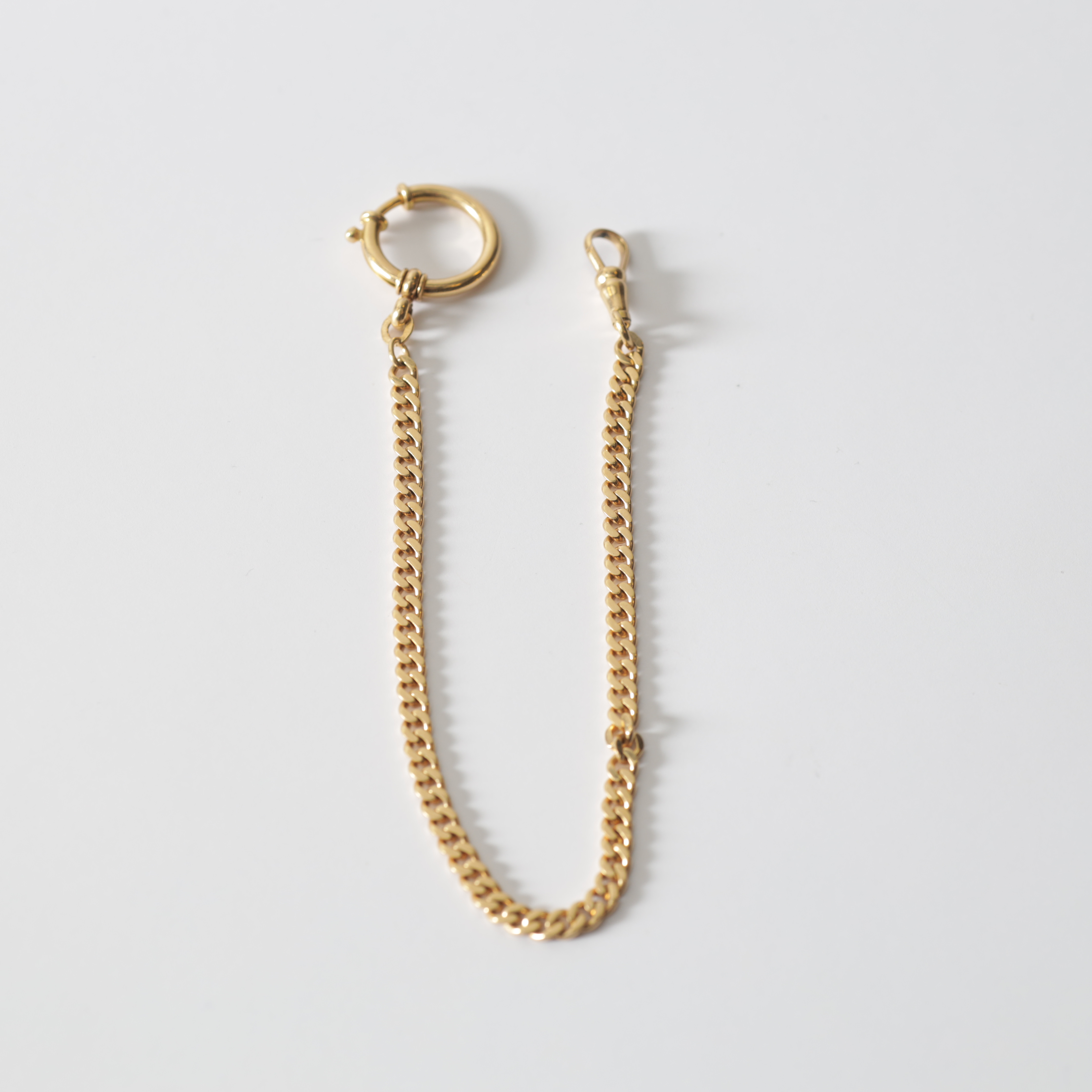 KLOCKKEDJA, 18K guld, pansar-länk, C.R. Franzens Guldsmedsverkstad, Stockholm, 1967. Totalvikt ca 16,6 gram.