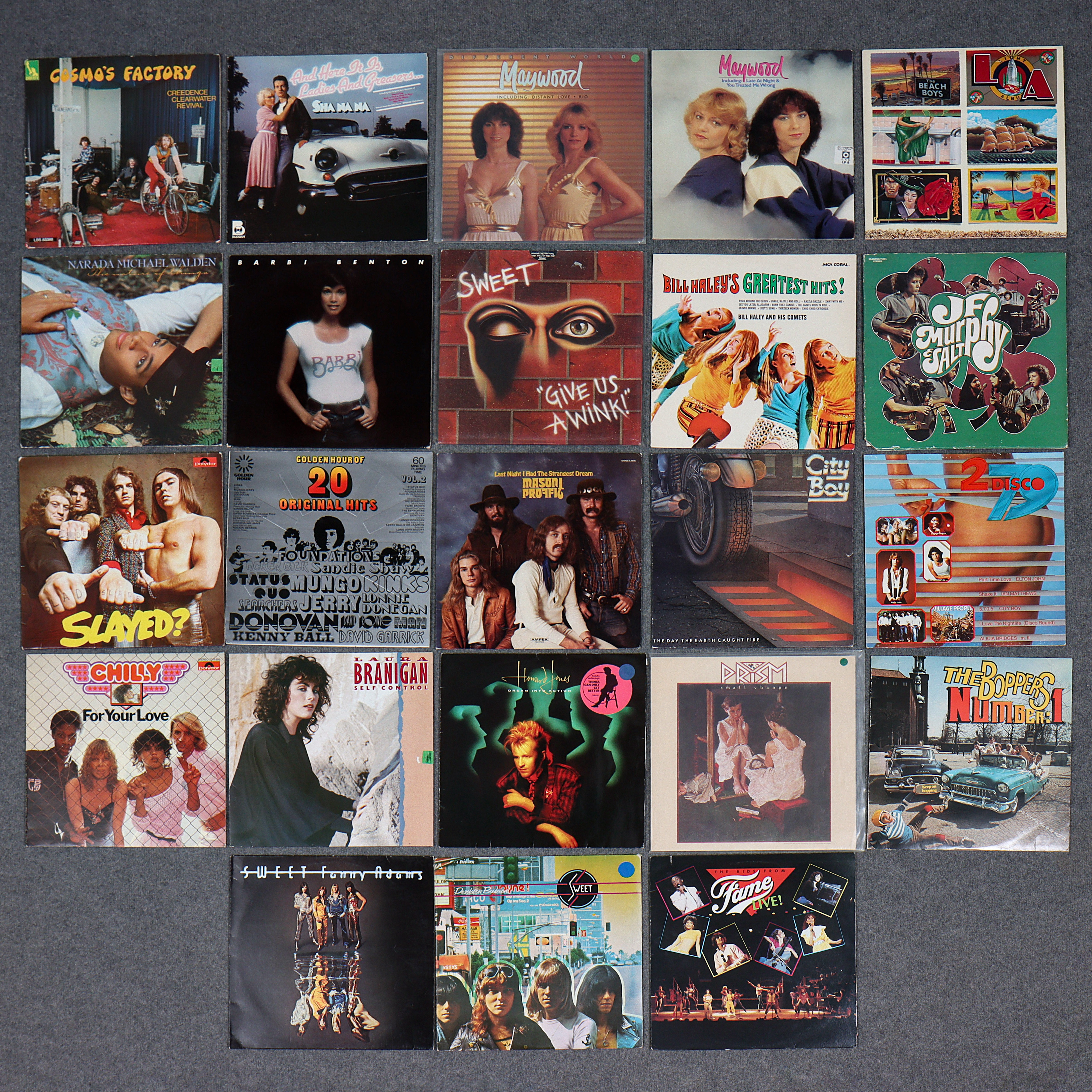 CA 60 LP-SKIVOR, SWEET, TINTIN, ABBA, PIPPI LÅNGSTRUMP, ELVIS PRESLEY, TINA TURNER, M.M.