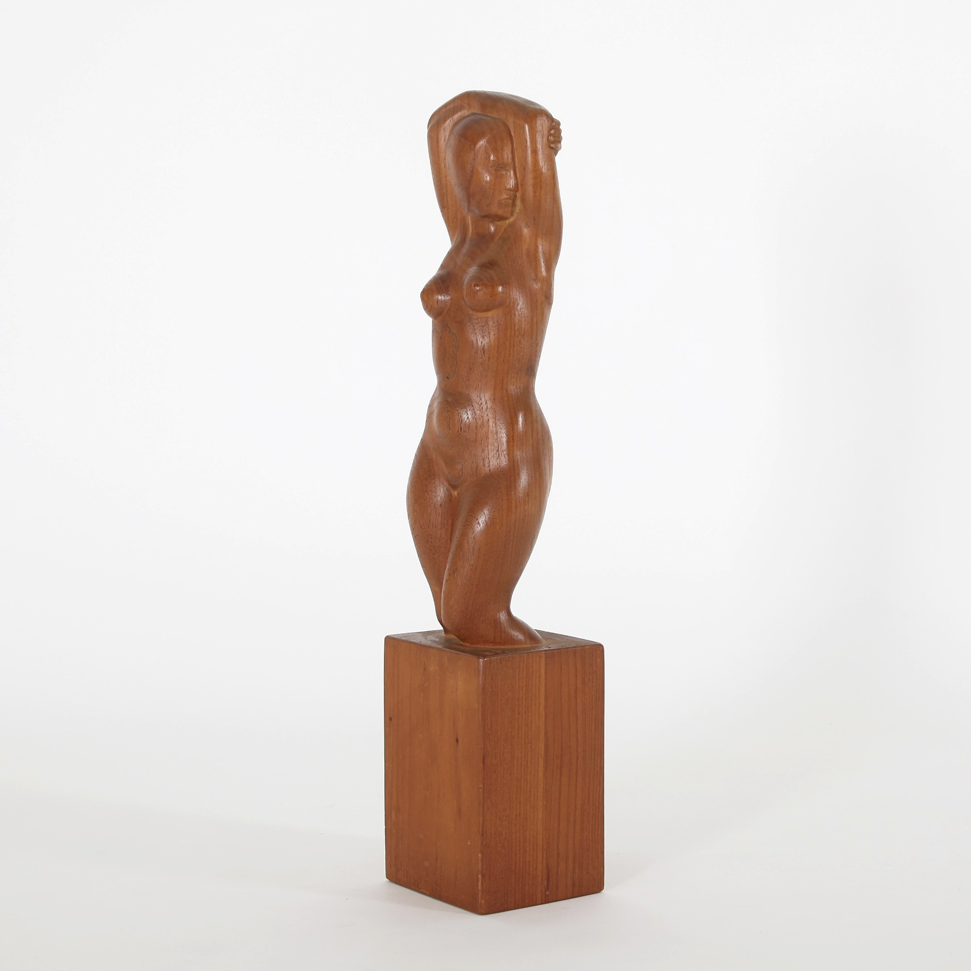 BROR FORSLUND. 1909-1982. Skulptur, 65 cm, teak.