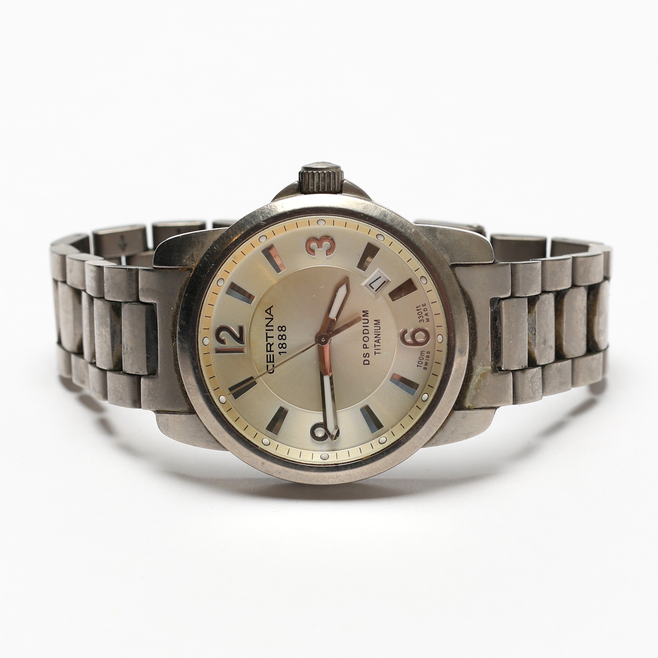 CERTINA, DS Podium, armbandsur, titannum, quartz, datum.