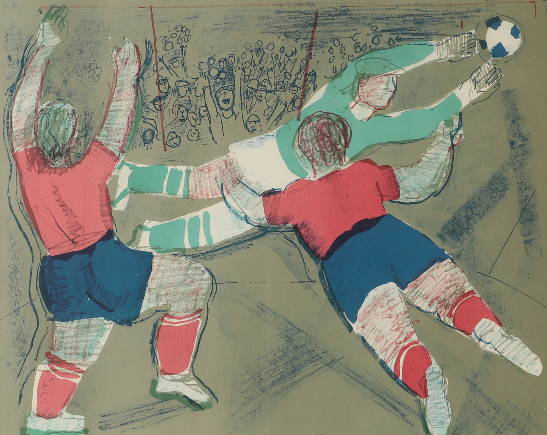 LENNART ROSENSOHN. HIF, färglitografi, s Rosensohn.