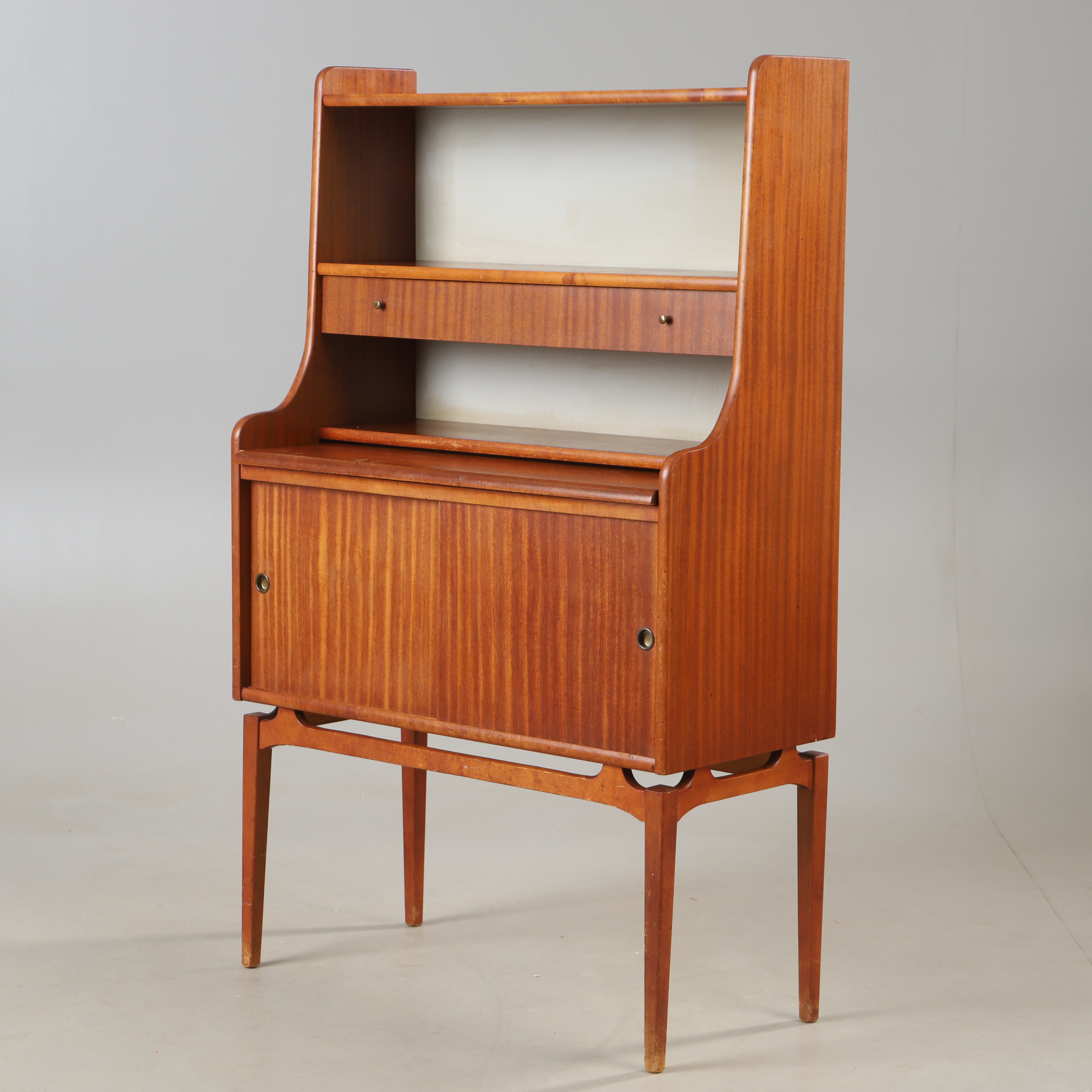 SKÅP MED SKRIVDEL, mahogny, 1900-talets mitt.