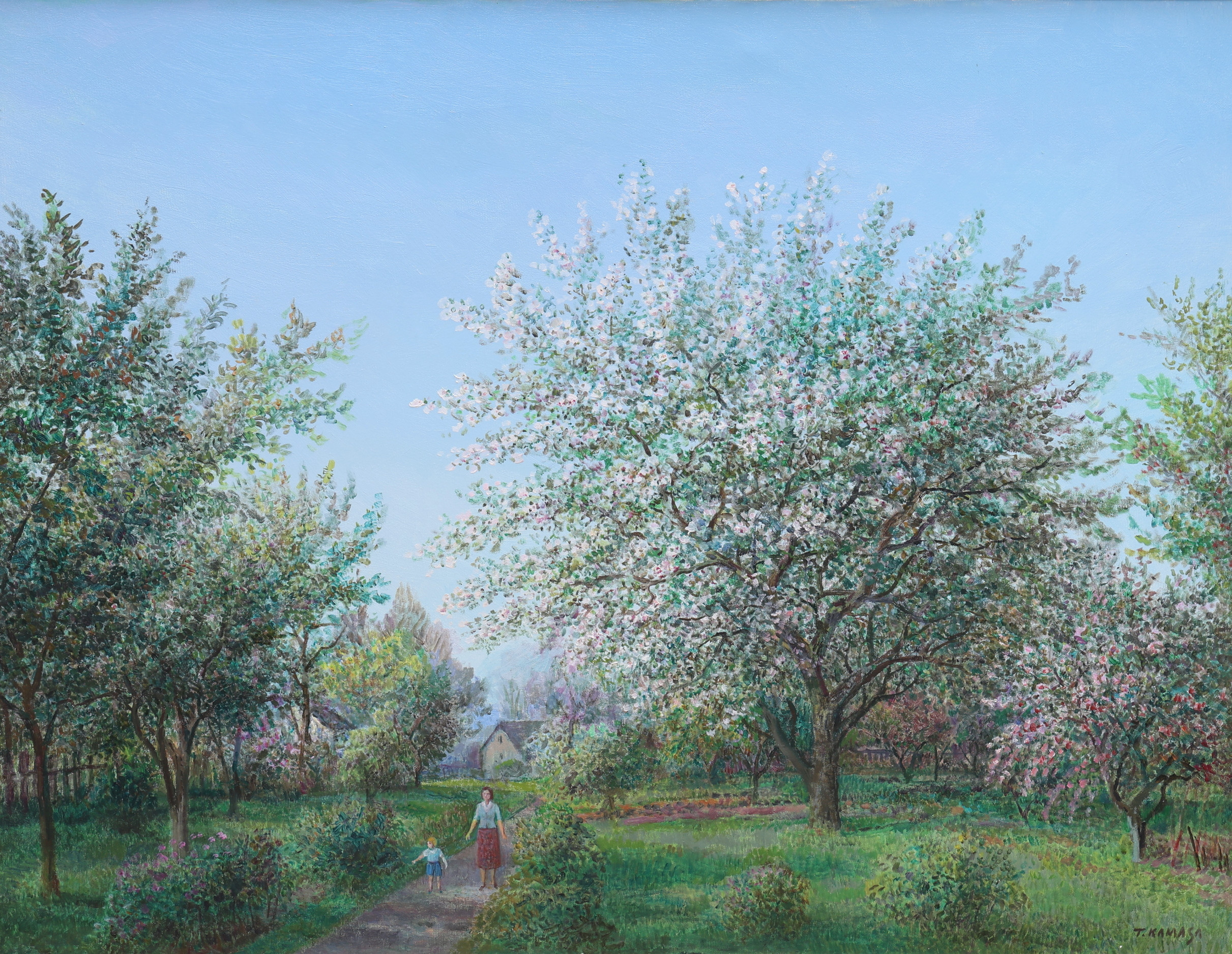 TADEUSZ KAMASA. Olja på duk, signerad.