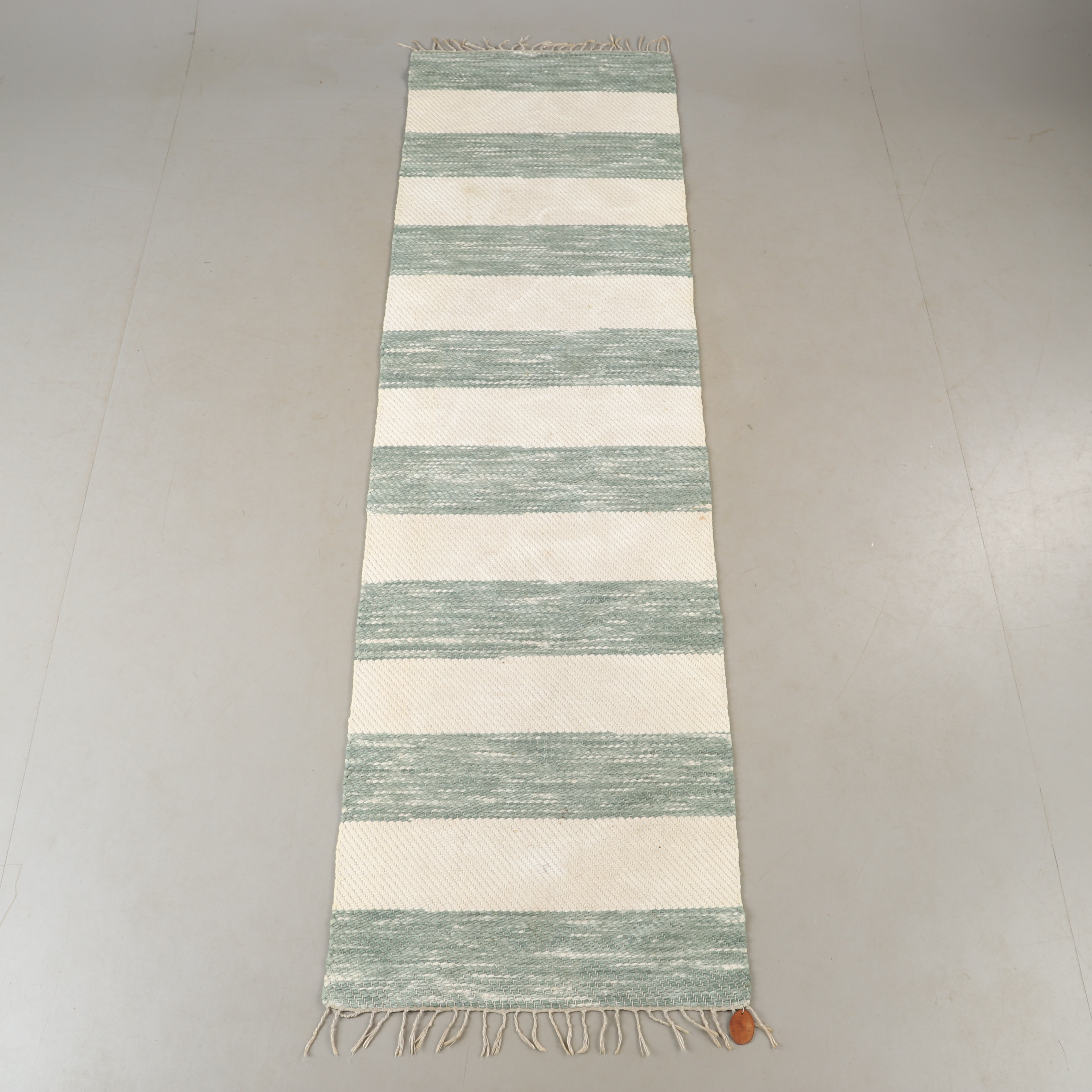 TRASMATTA, "Grön på lin" Birgittas Olausson, Västra Götaland, signerad.