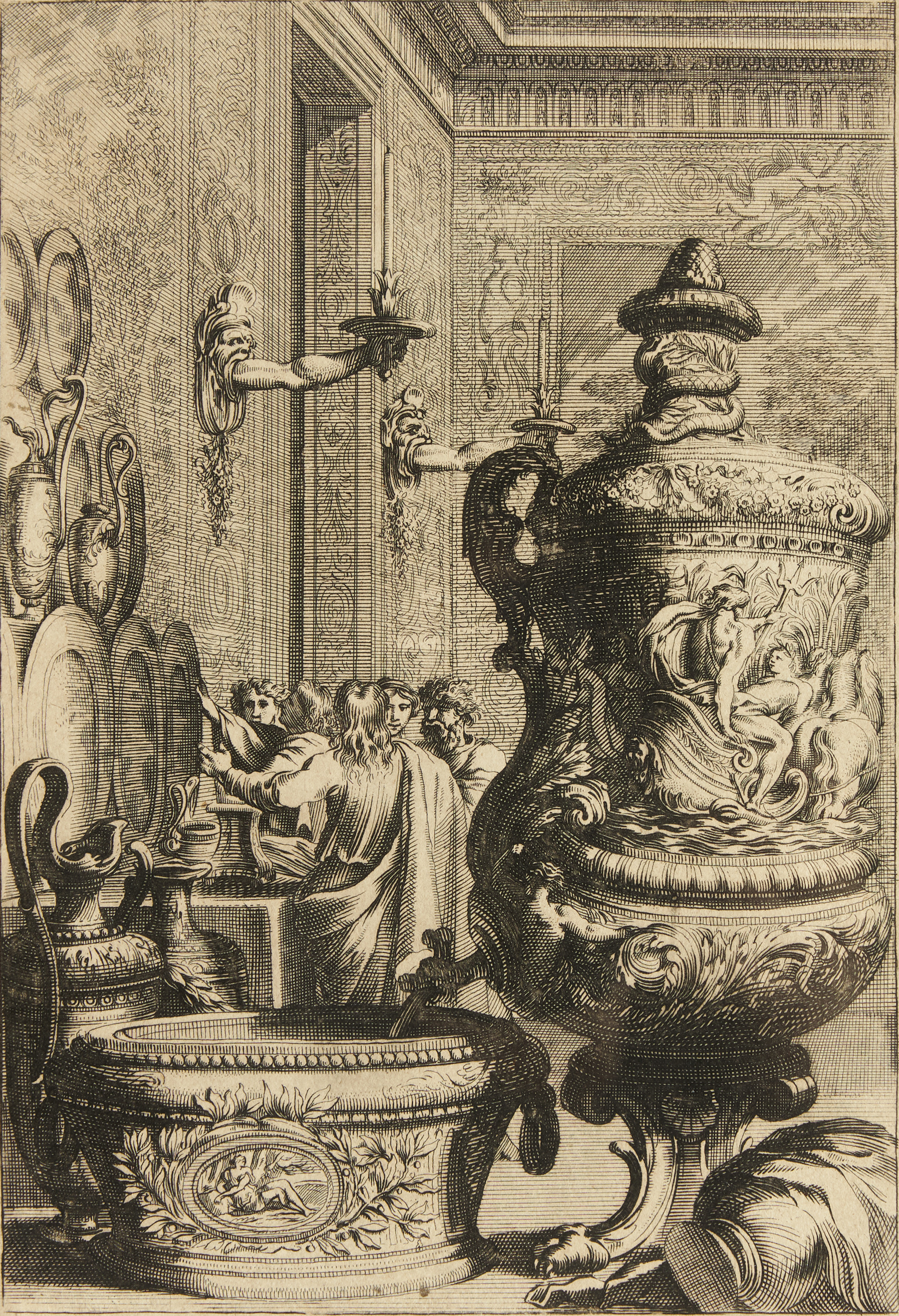 JEAN LE PAUTRE (FRANKRIKE 1618–1682). EFTER. OEuvres d'architecture, kopparstick, Charles-Antoine Jomber, 1700-tal.