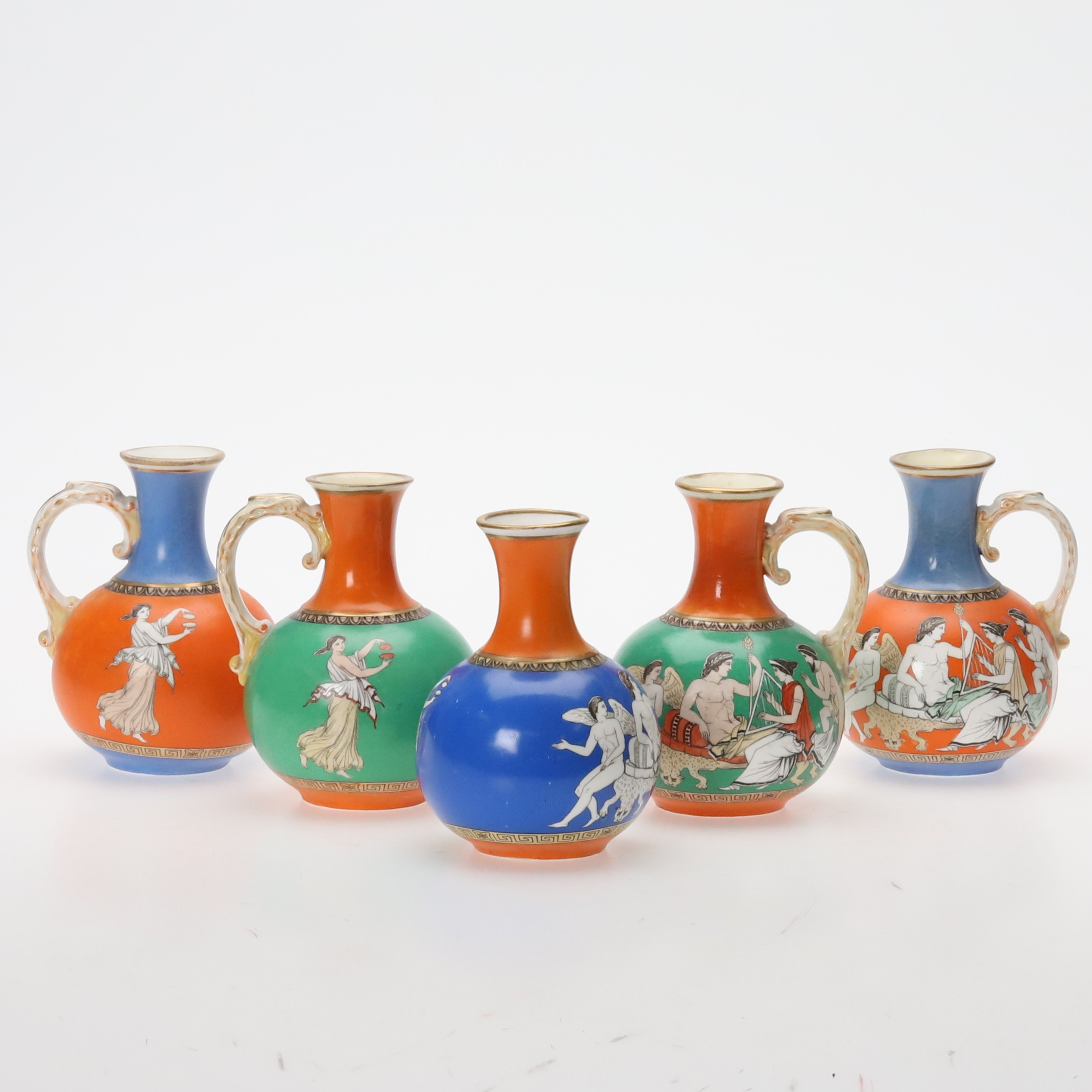 KANNOR/VASER. 5 st. Porslin, Gustavsberg.