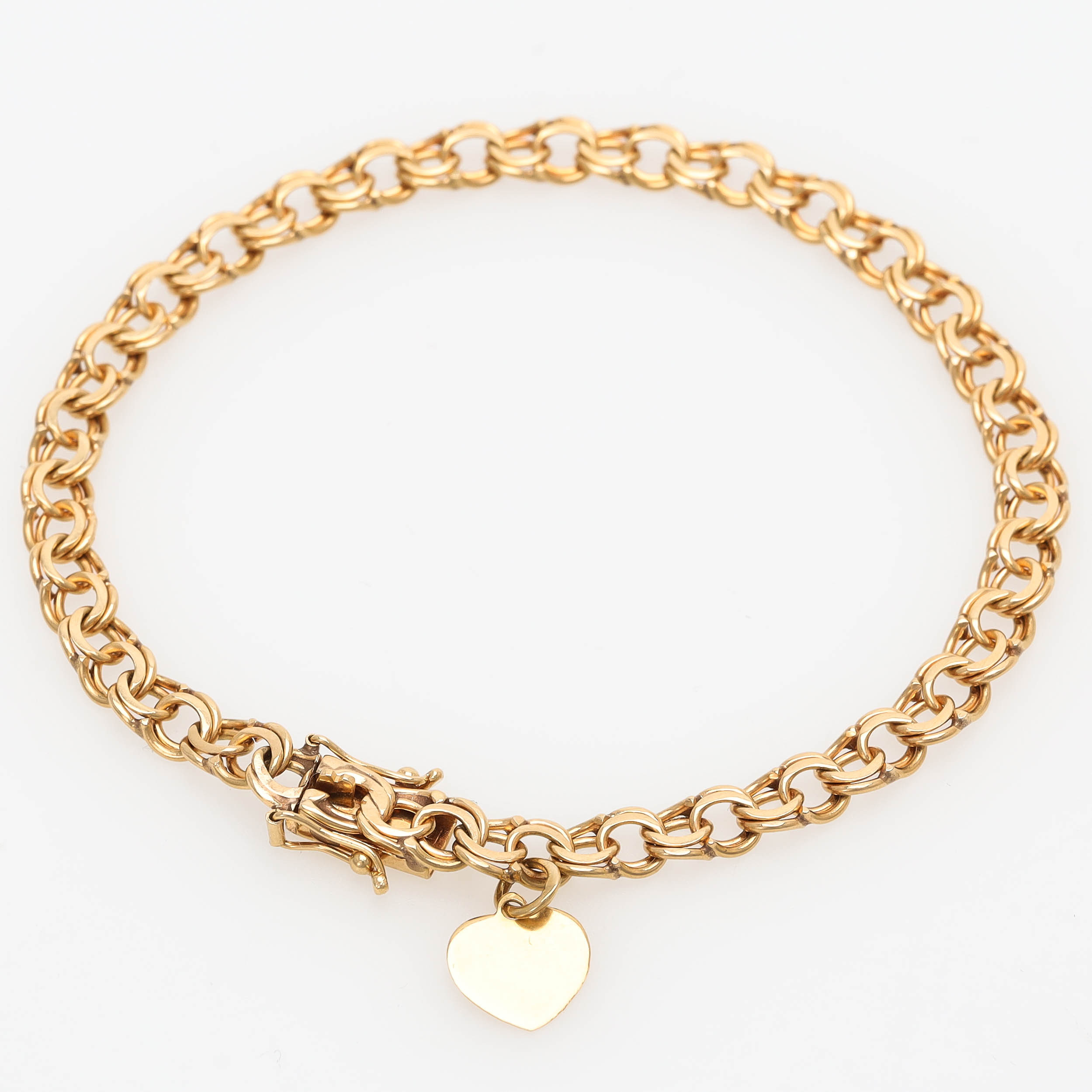 ARMBAND, 18 k guld, bismarcklänk, längd ca 18,5 cm.