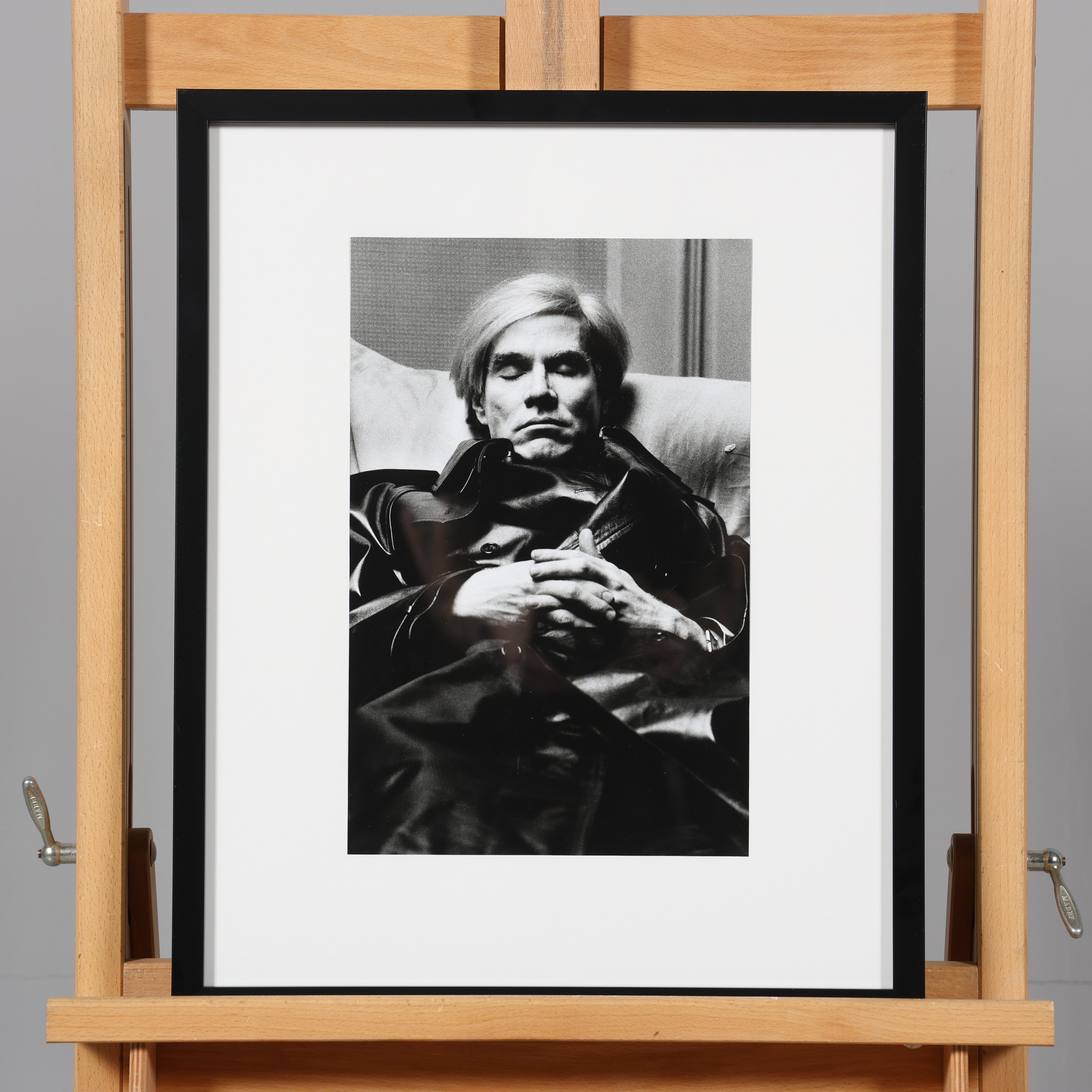 HELMUT NEWTON. EFTER. OFFSETTRYCK, "Andy Warhol, Vogue Uomo, Paris 1974".