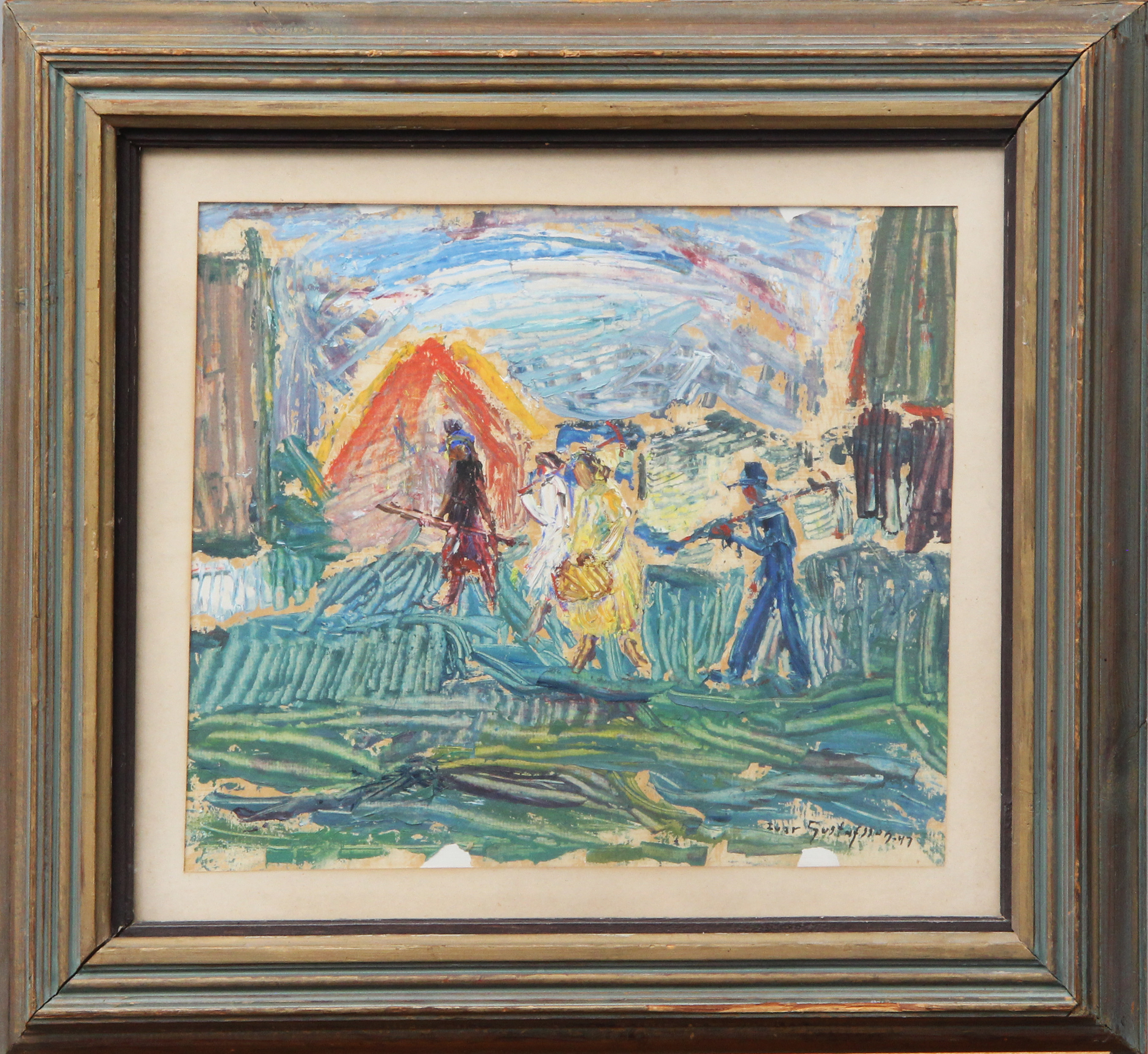 IVAR GUSTAFSSON. OLJA, på pannå, signerad.