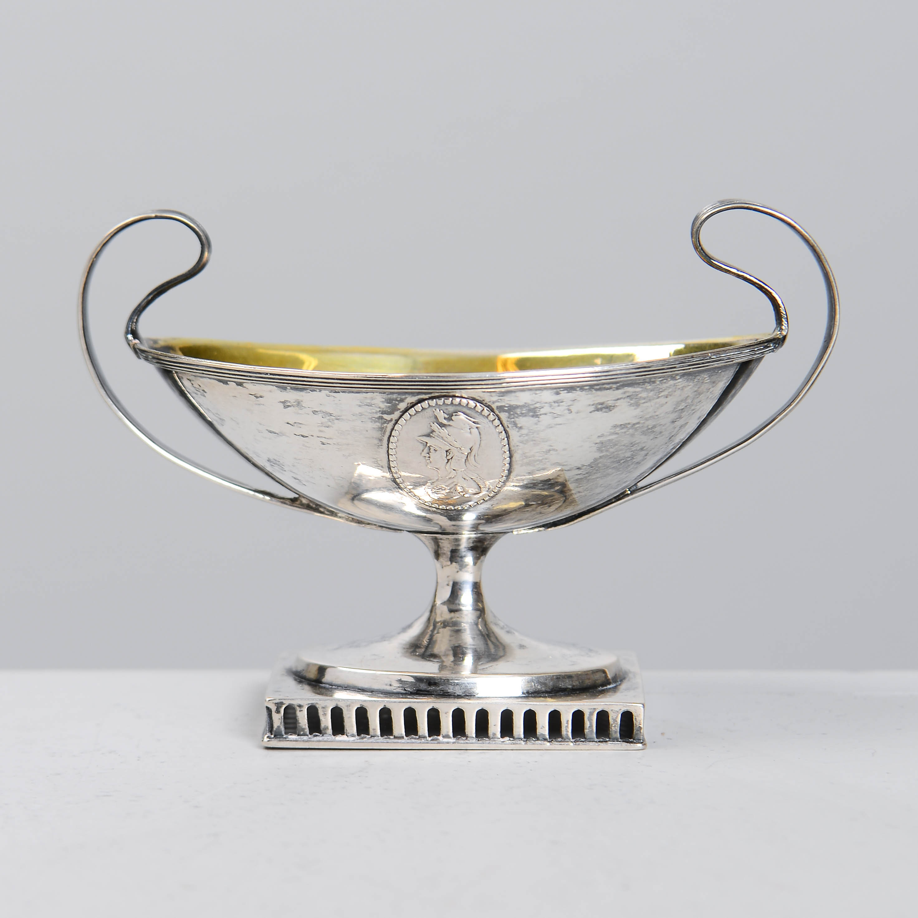 PEHR ZETHELIUS. Saltkar, silver, sengustaviansk, Stockholm, 1796.