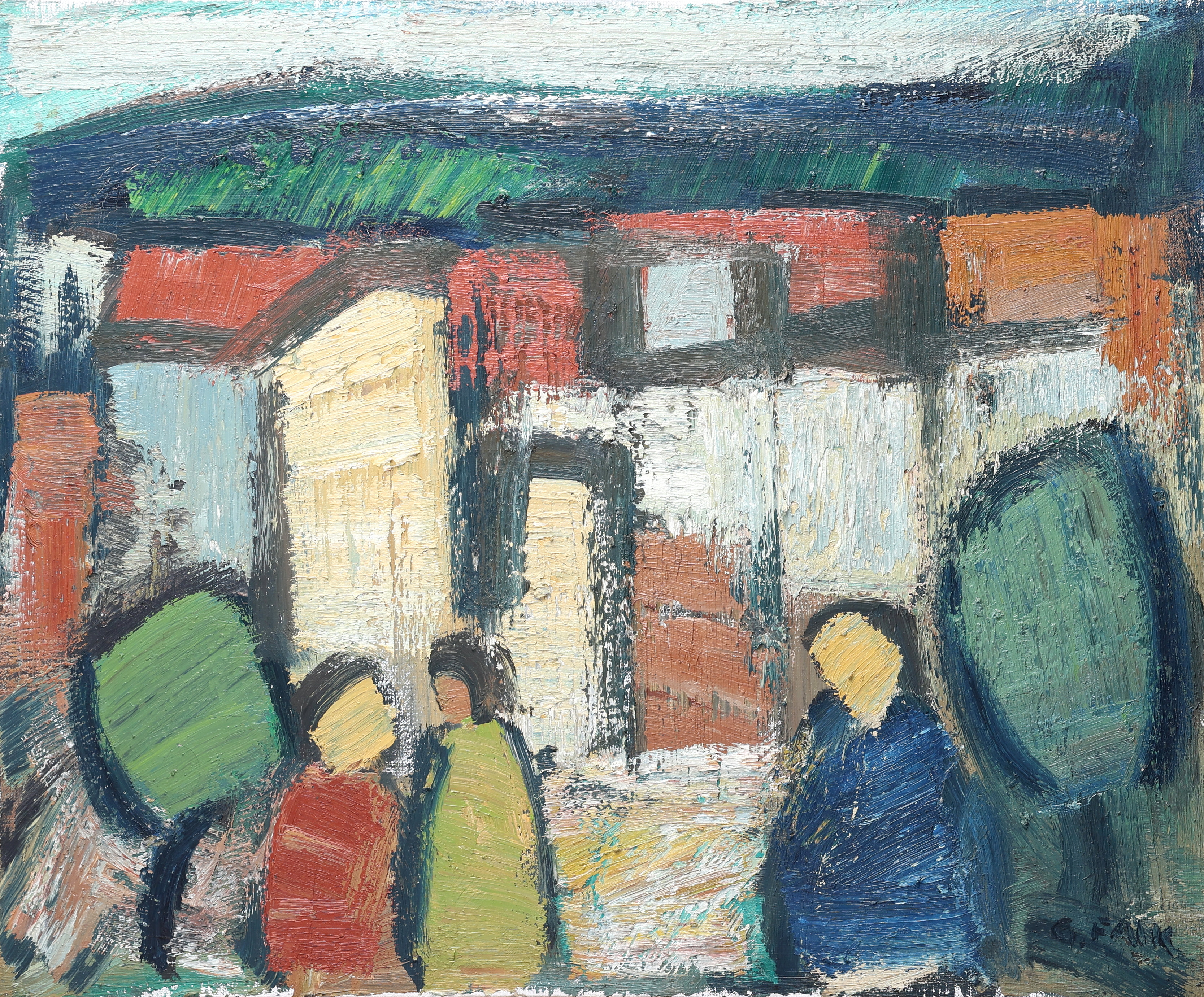 GÖSTA FALK. Olja på duk, signerad.