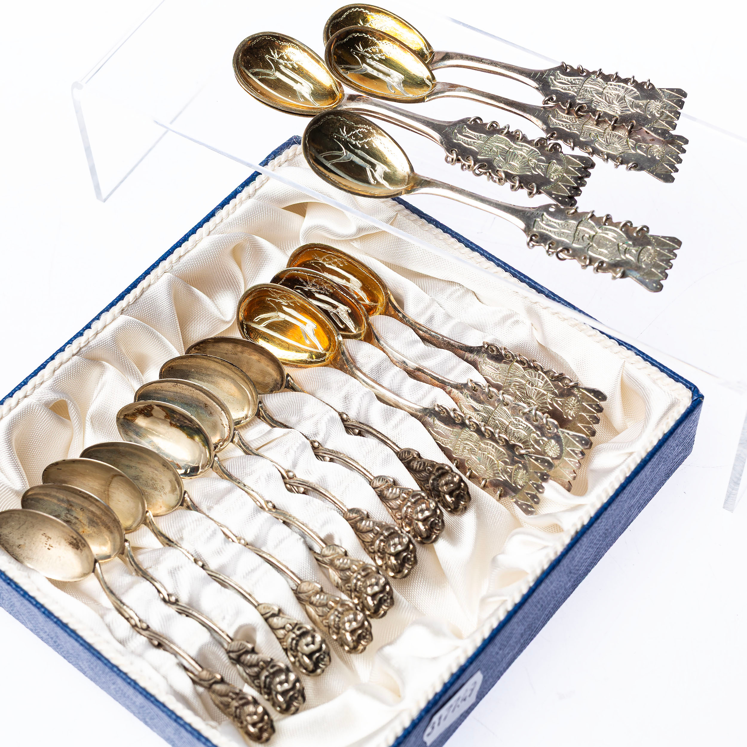 KAFFESKEDAR, ett parti silver ca 155g.