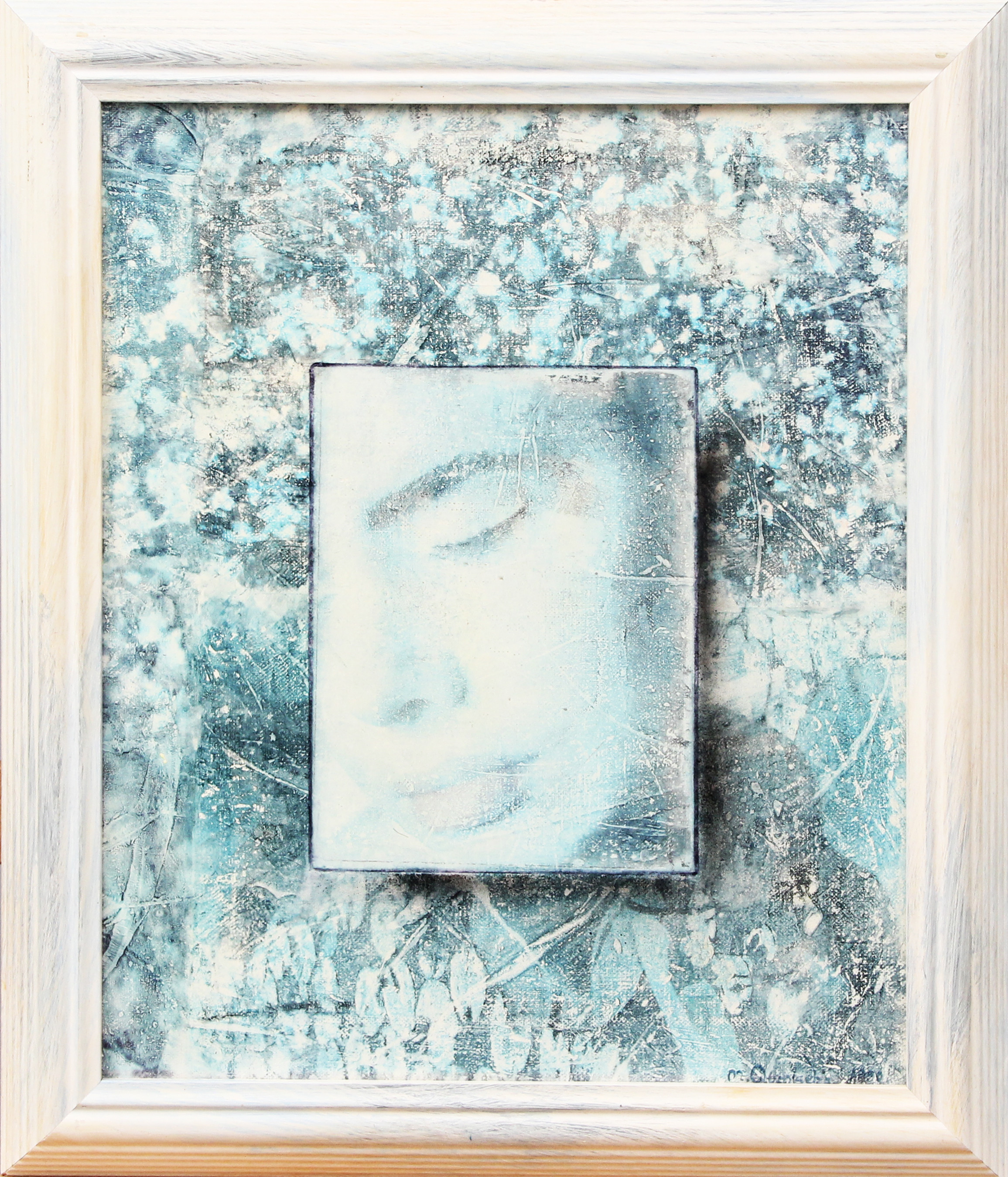 MIKAEL QVARSEBO. BLANDTEKNIK, på duk, signerad, 1990.