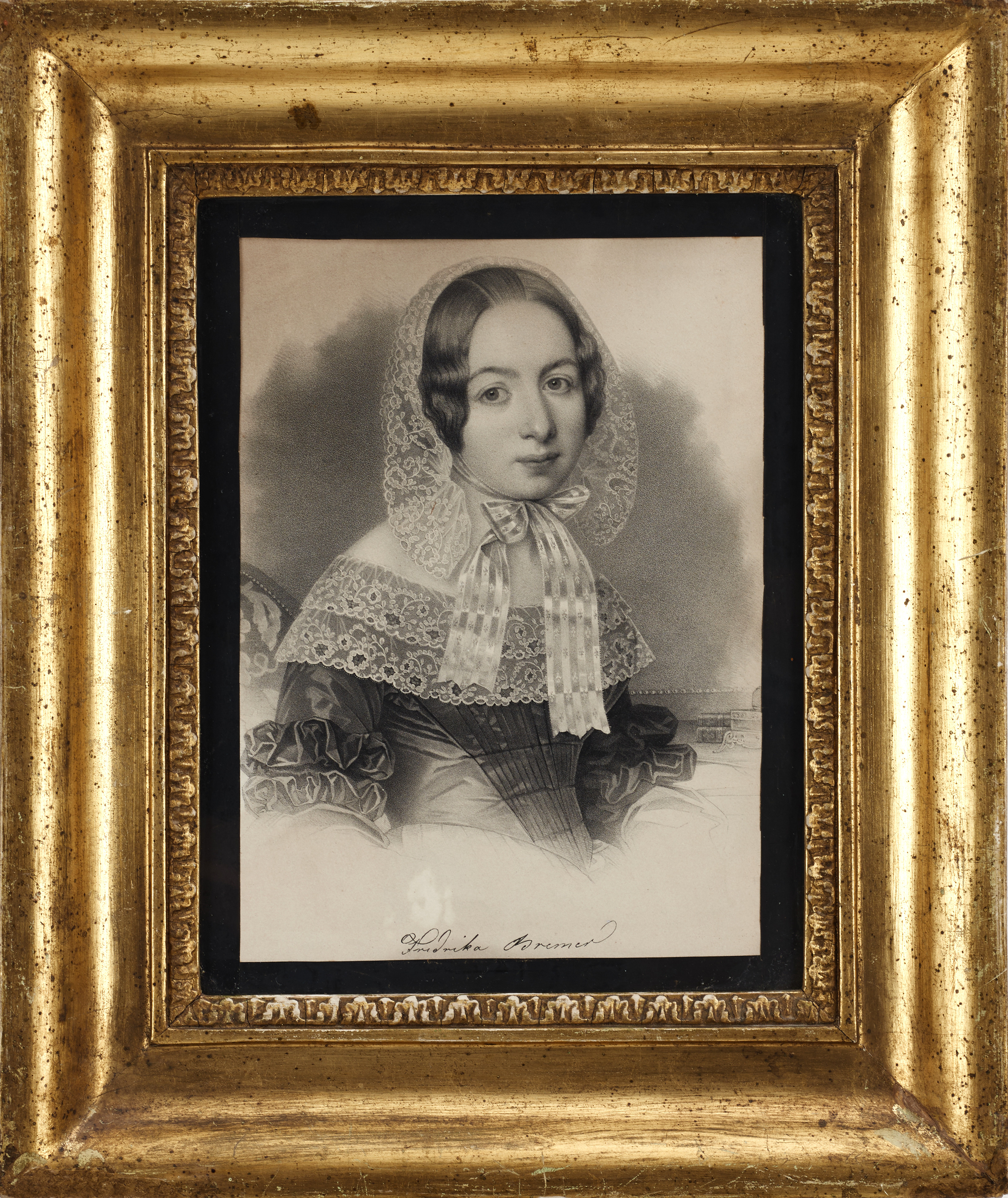 FREDRIKA BREMER, 1800-tal, efter Olof Johan Södermark (1790-1848), litografi.