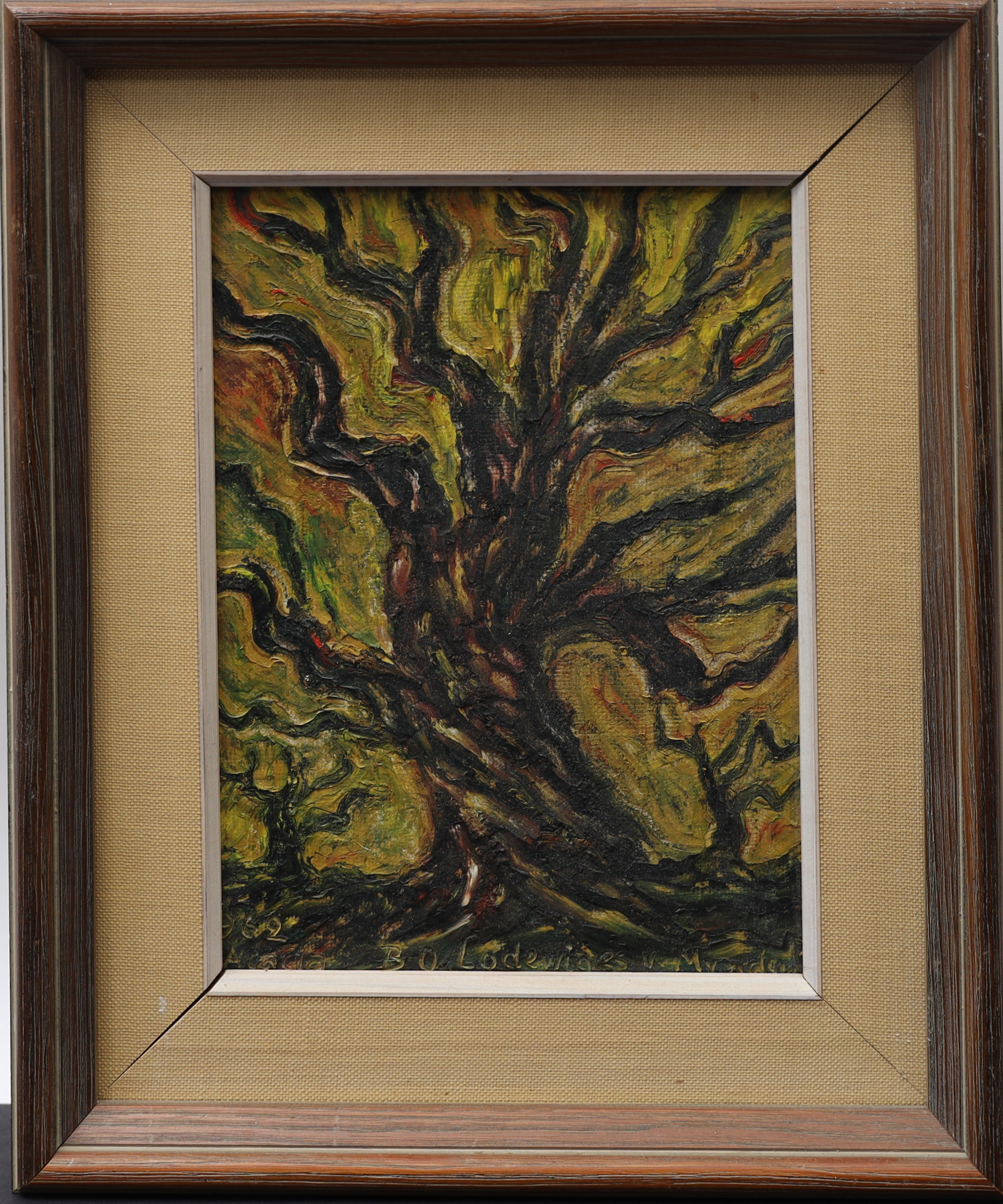 BO LODEWIGES VAN MYNDEN. "Acacia" Oljemålning, signerad.