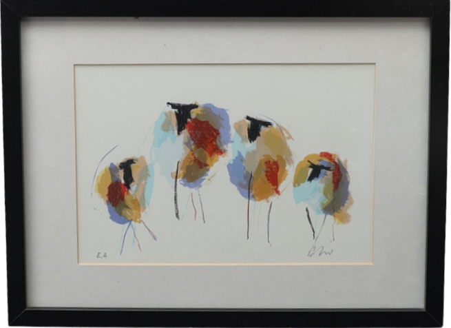 ANDERS PALMER. Motiv med får, signerad.