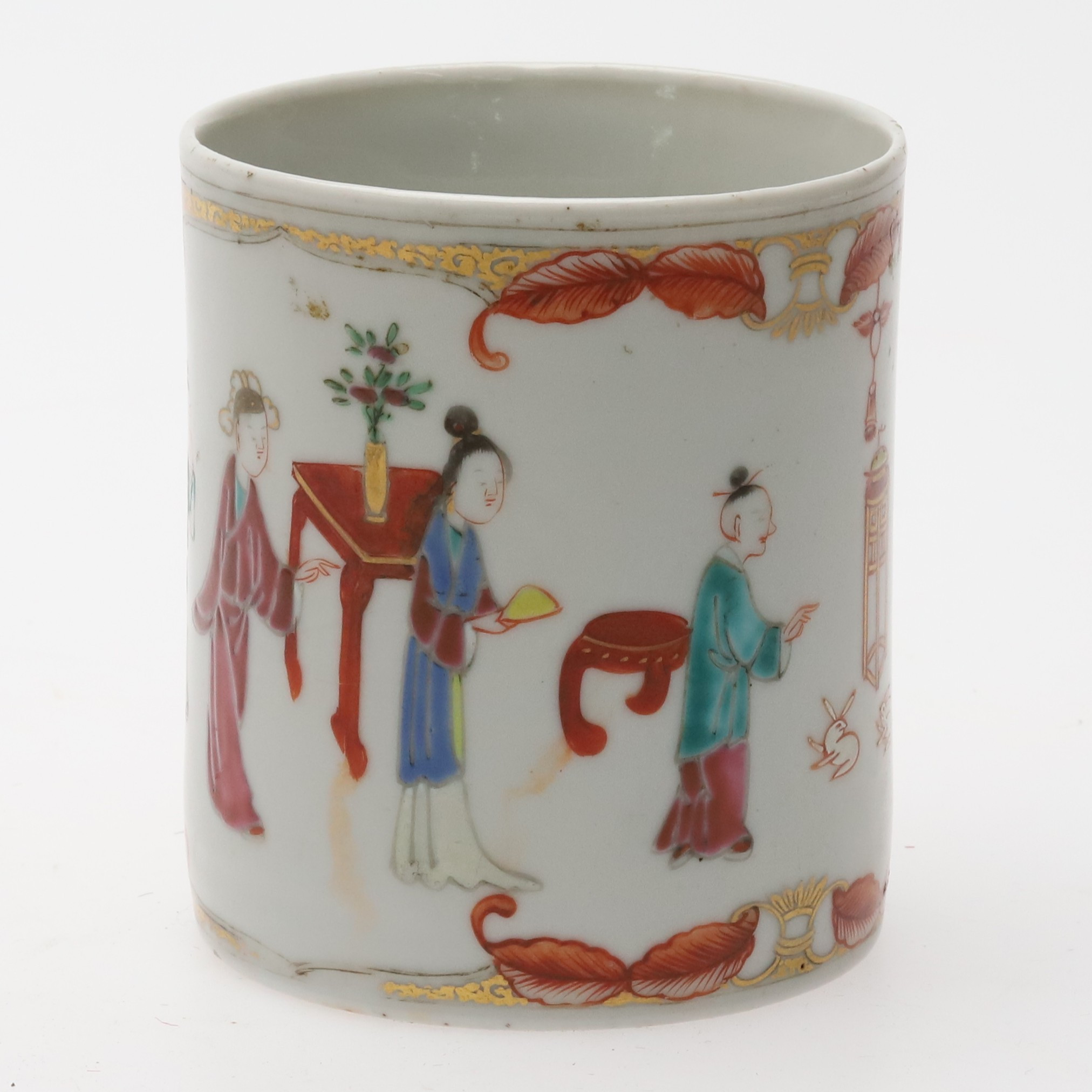 PENSELKOPP, porslin, Kina, 18/1900-tal.