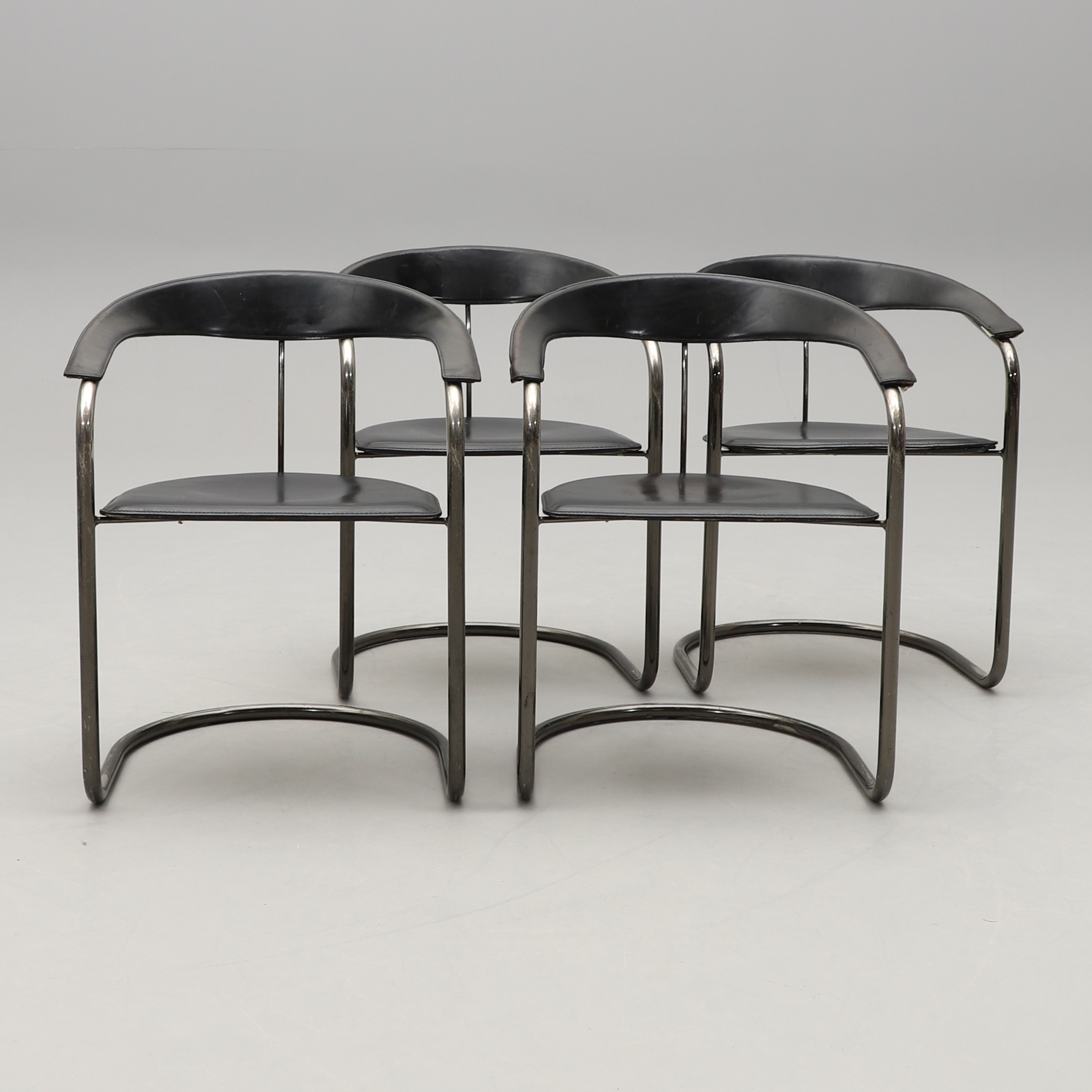 KARMSTOLAR, 4 st, ”Canasta”, Arrben, Italien, 1900-talets slut.