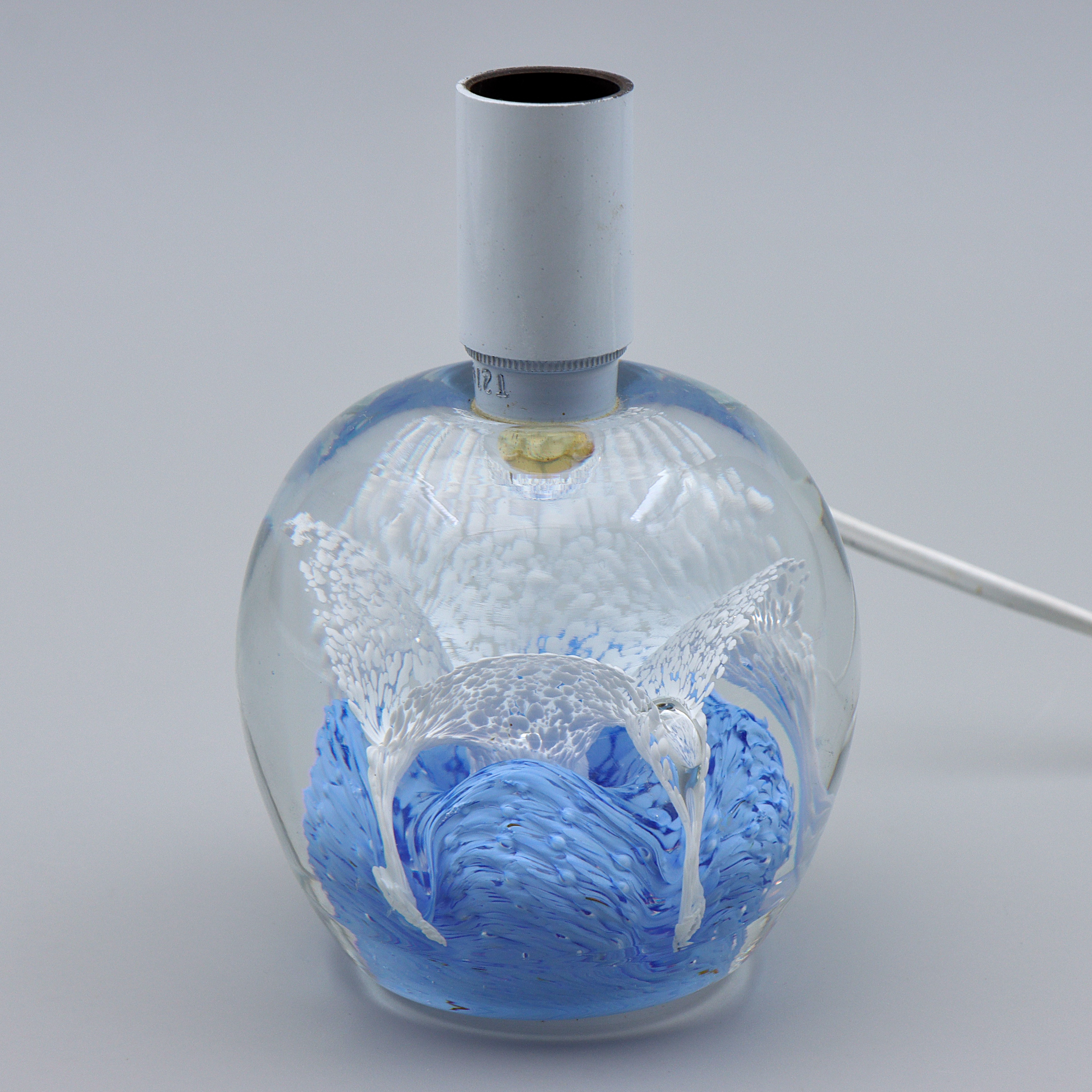 BORDSLAMPA, ÖLANDSHYTTAN, GLAS, 1970-TAL.