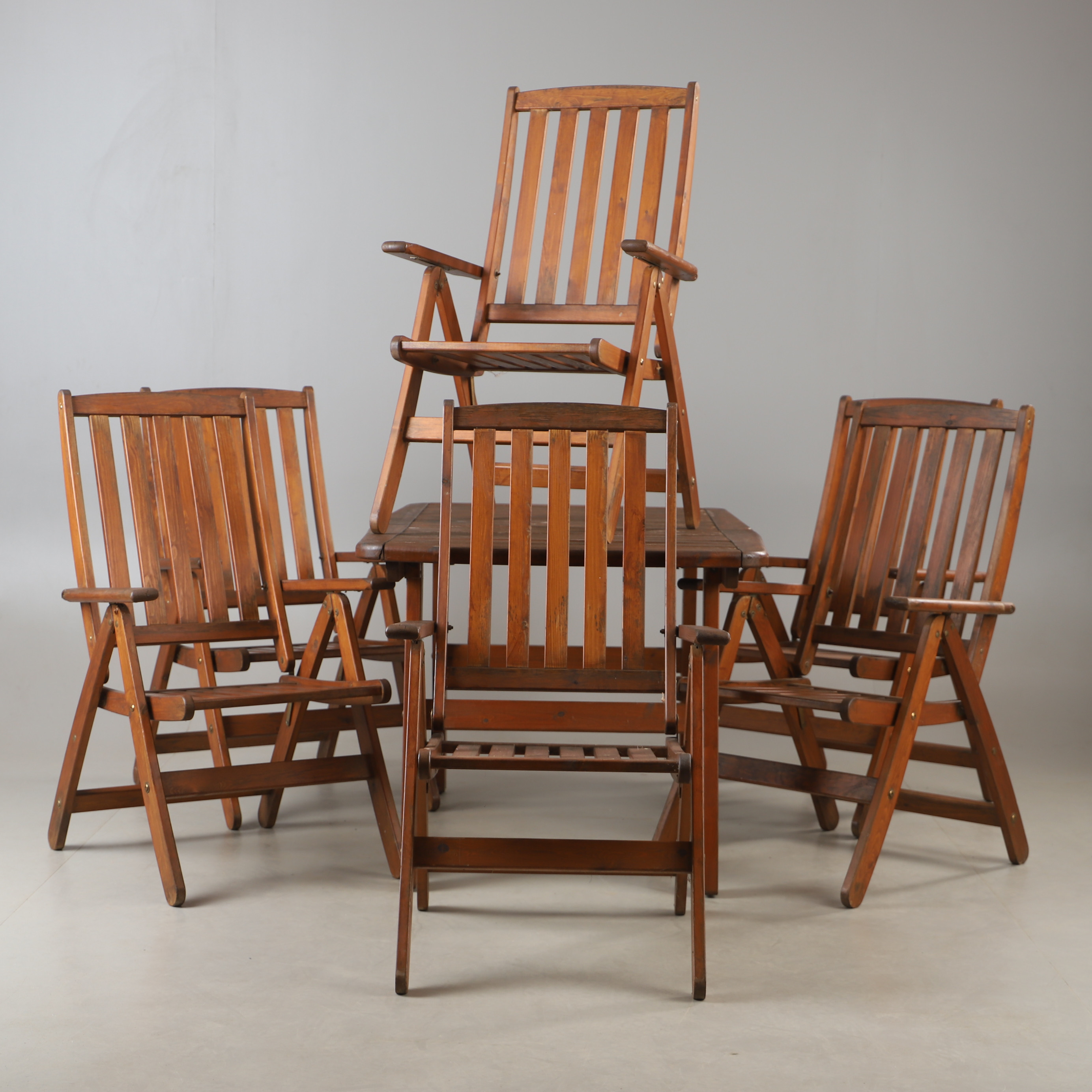 TRÄDGÅRDSMÖBLER, 7 delar, furu.