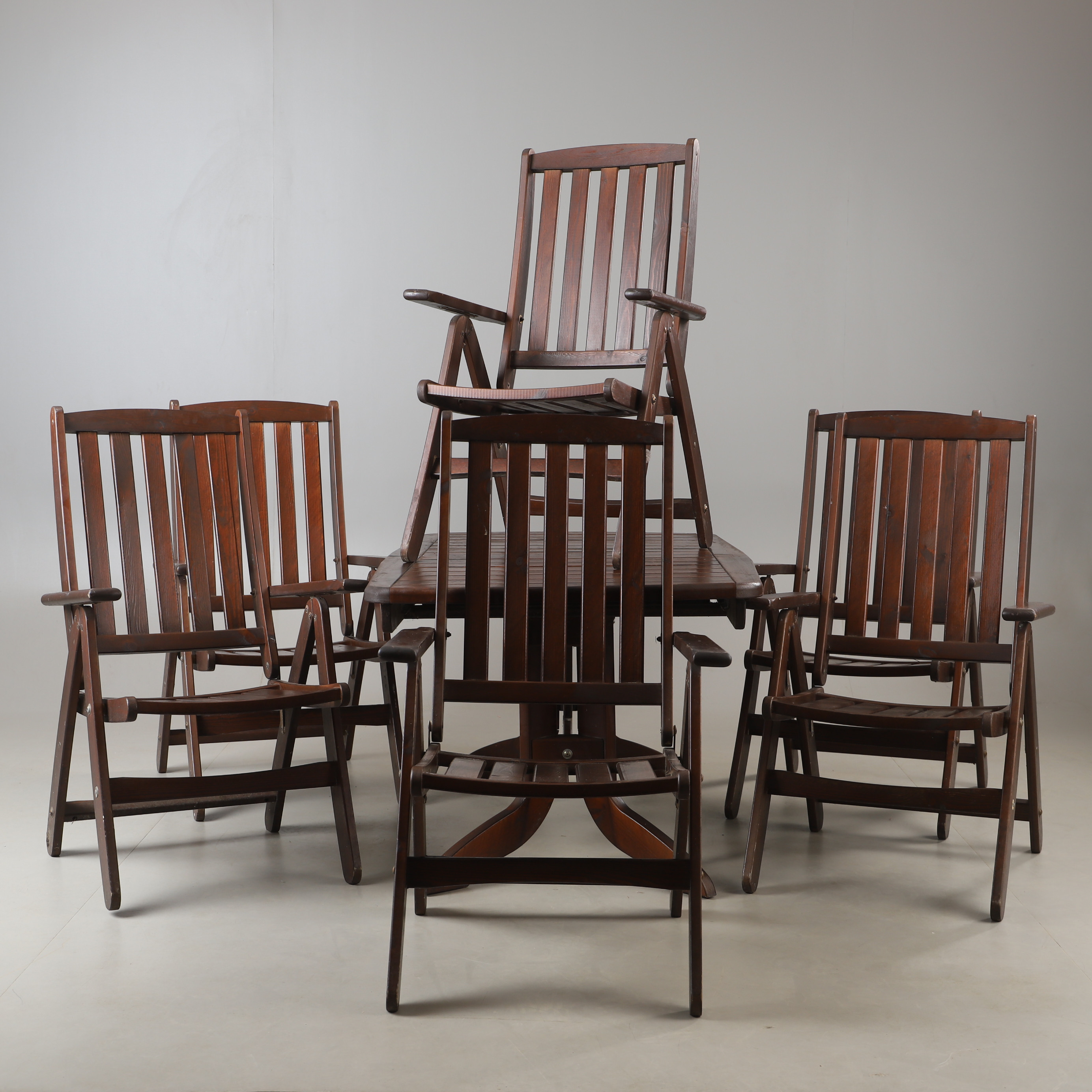 TRÄDGÅRDSMÖBLER, 7 delar, furu, KWA.