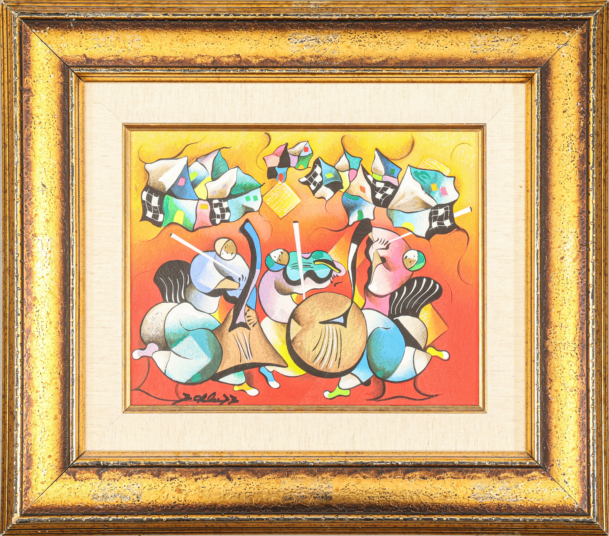 DAVID SCHLUSS. Akryl på duk, signerad.