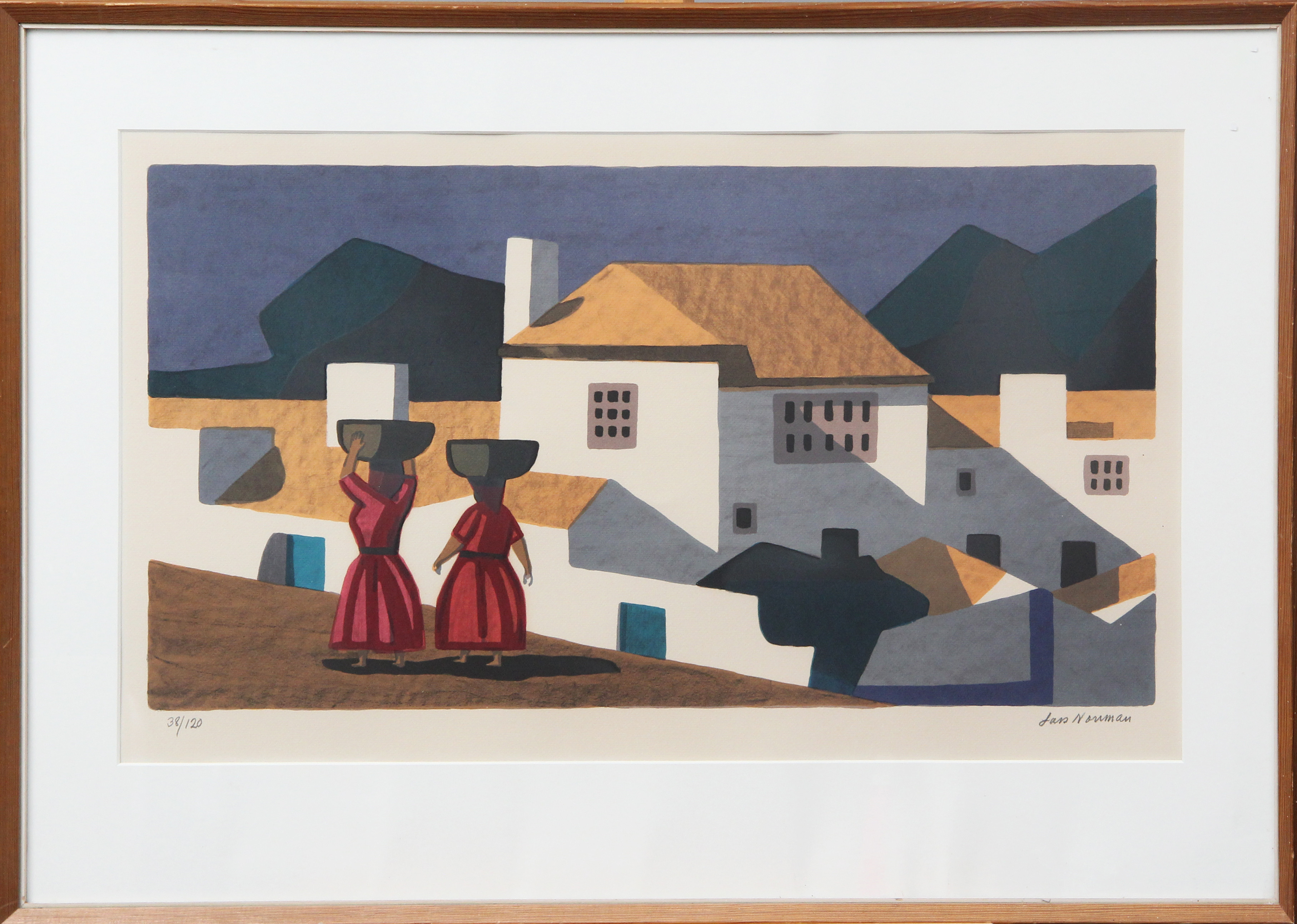 LARS NORRMAN. LITO, signerad.