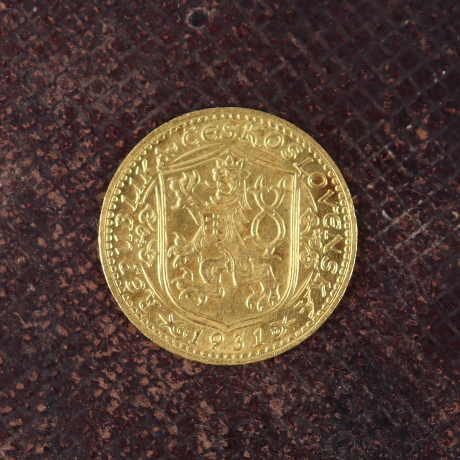 GULDMYNT, 1 Dukat, Tjeckoslovakien, 1931, 23k.