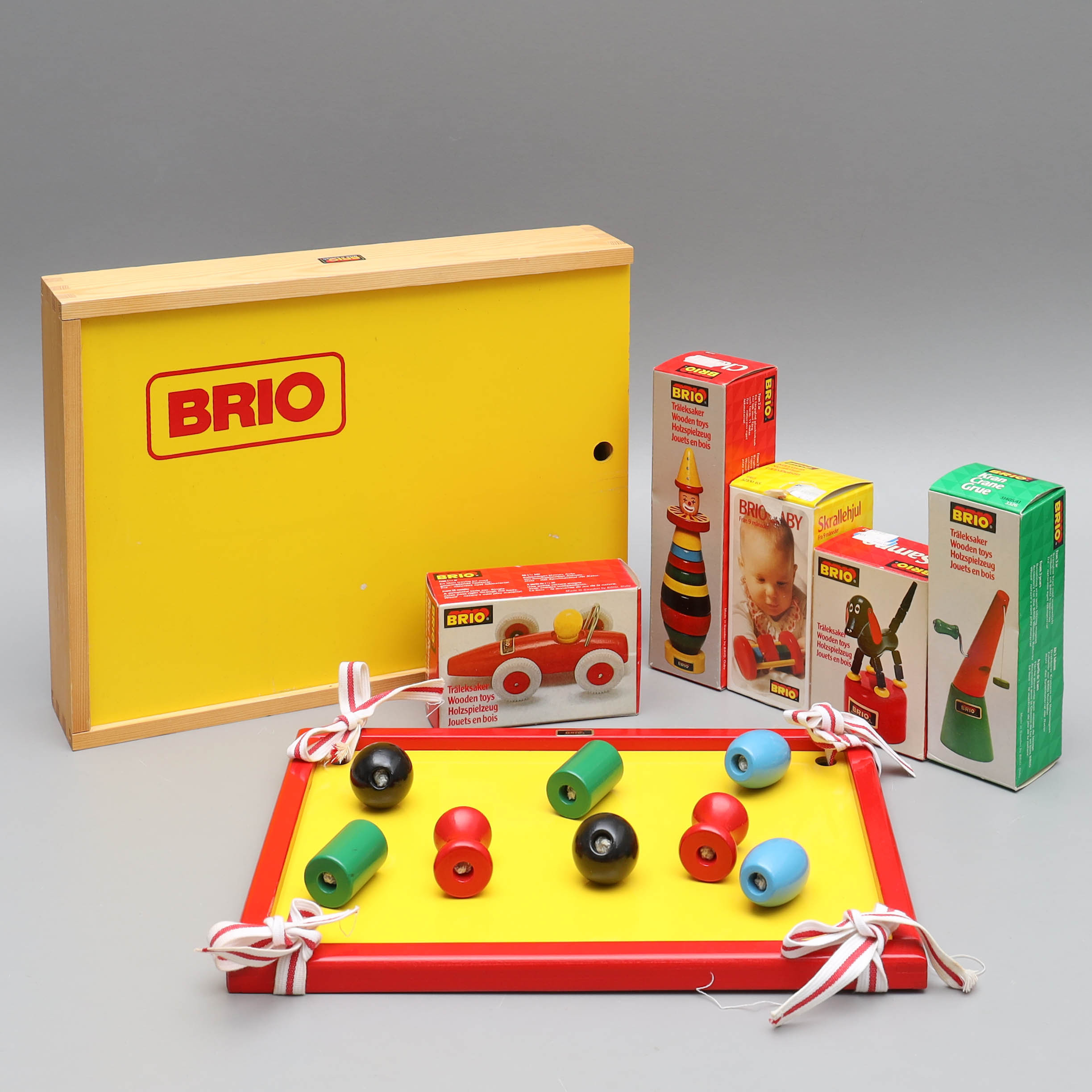 LEKSAKER, trä, järnväg med mera, Brio, 1900-tal.